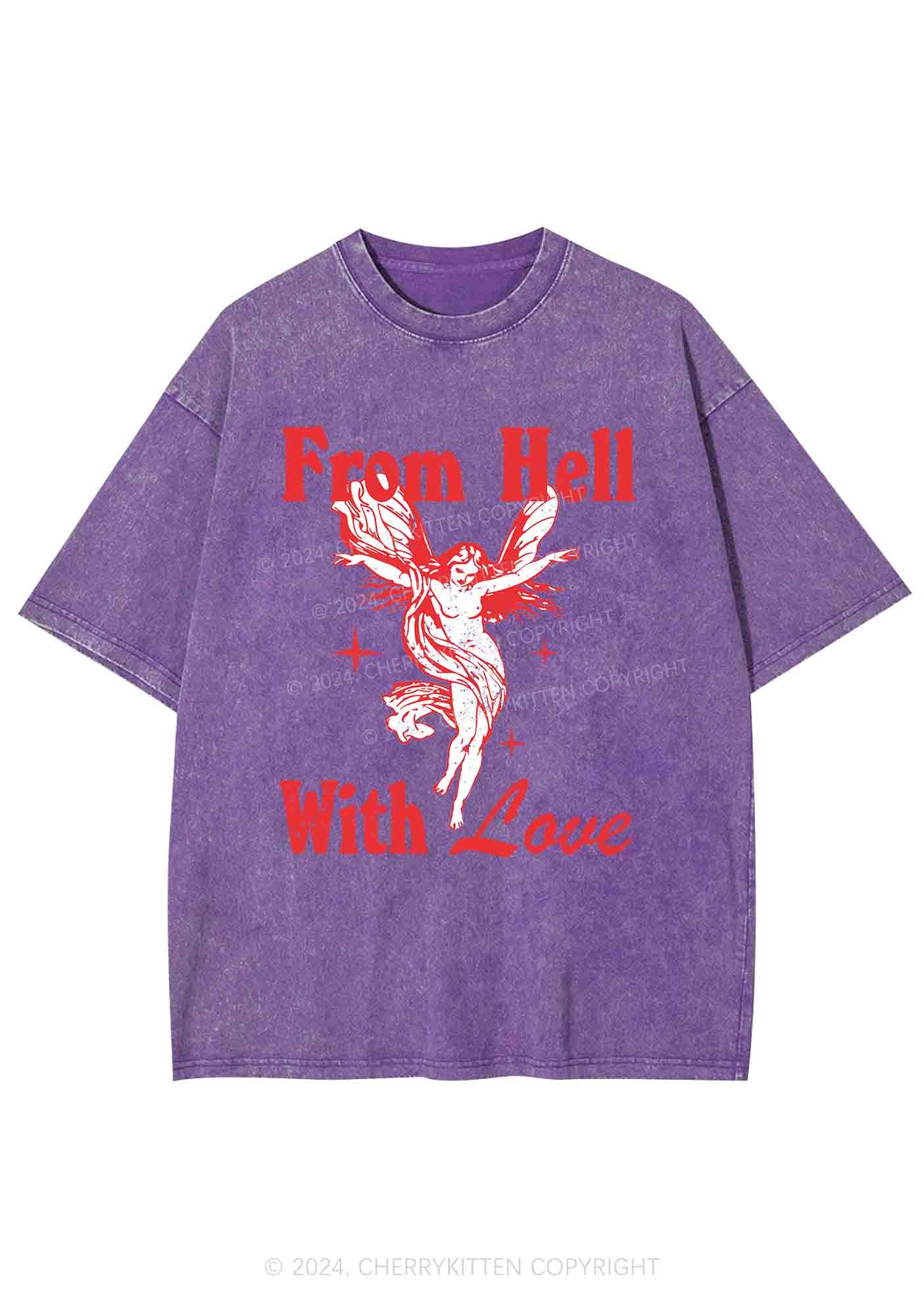 From Hall With Love Y2K Washed Tee Cherrykitten - Image 5