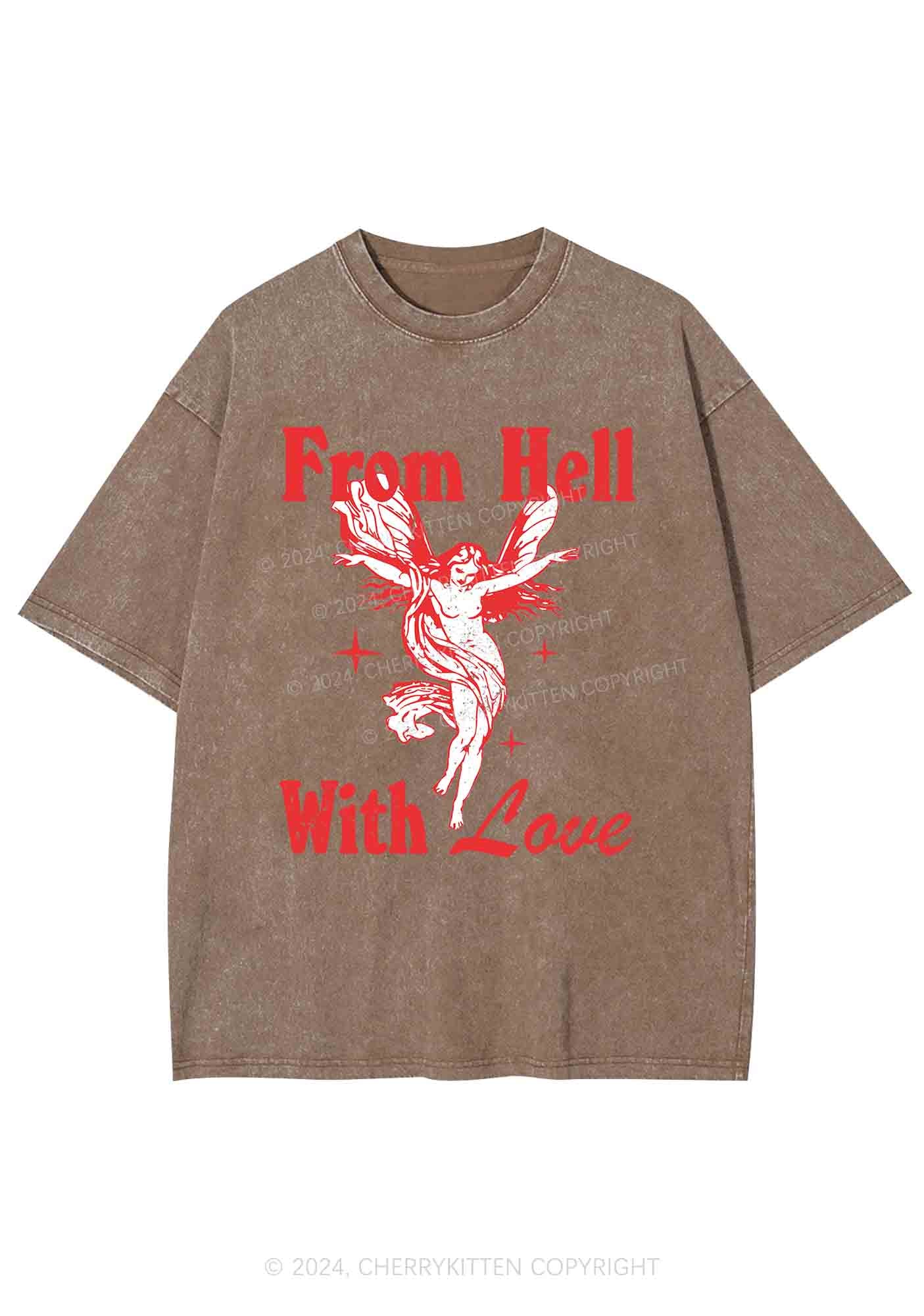 From Hall With Love Y2K Washed Tee Cherrykitten - Image 6
