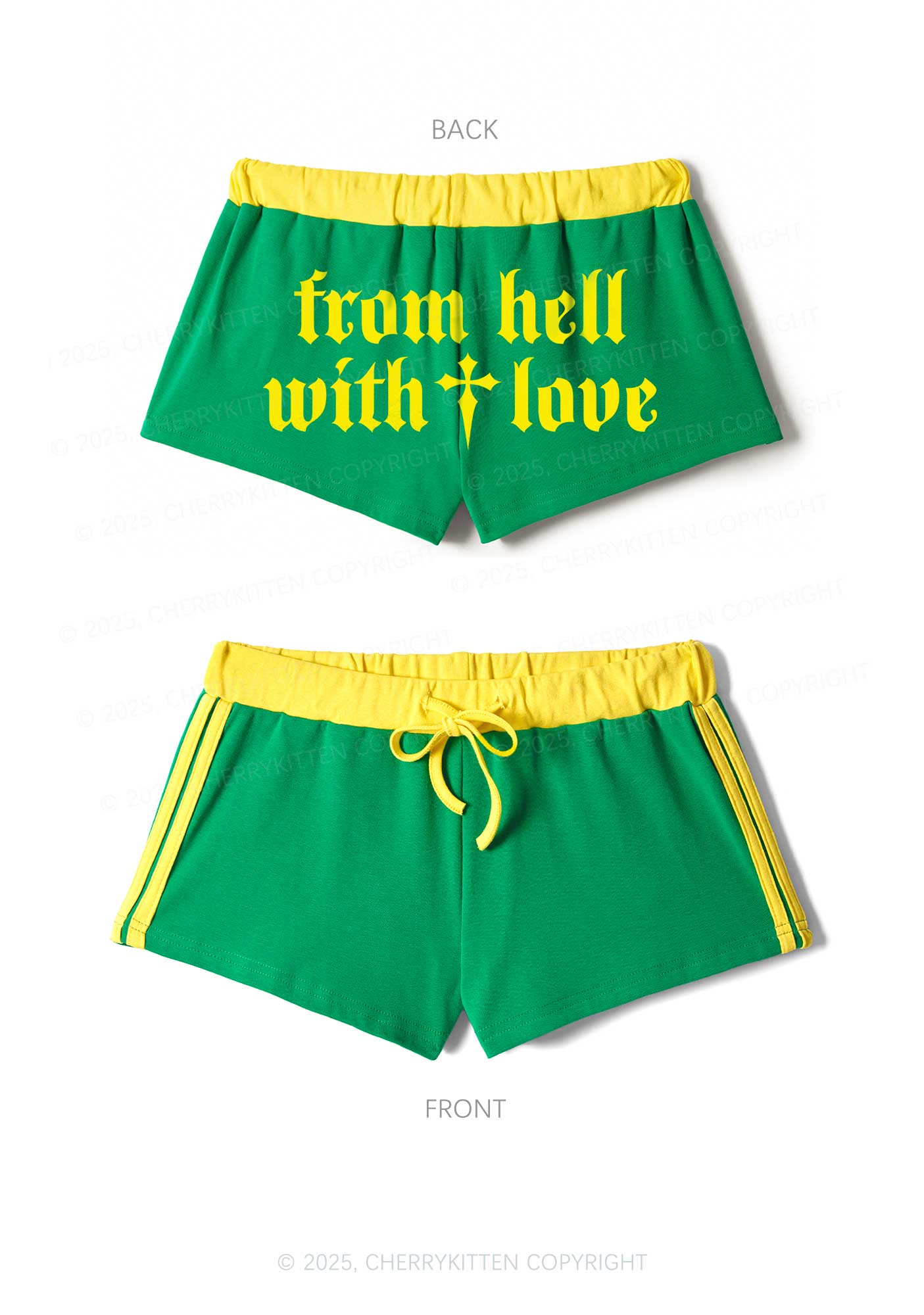 From Hell With Love Y2K Drawstring Mini Shorts Cherrykitten - Image 6