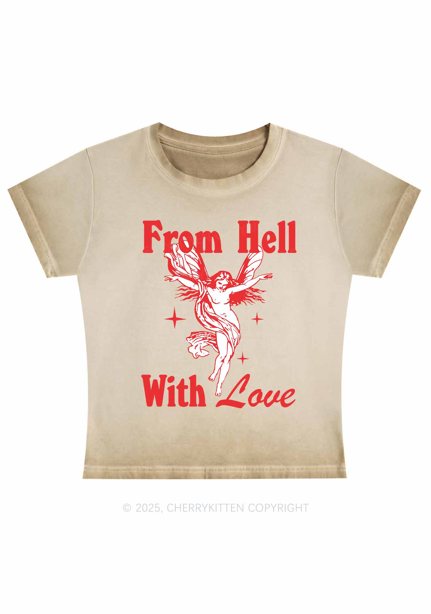 From Hell With Love Y2K Vintage Classic Tee Cherrykitten - Image 3