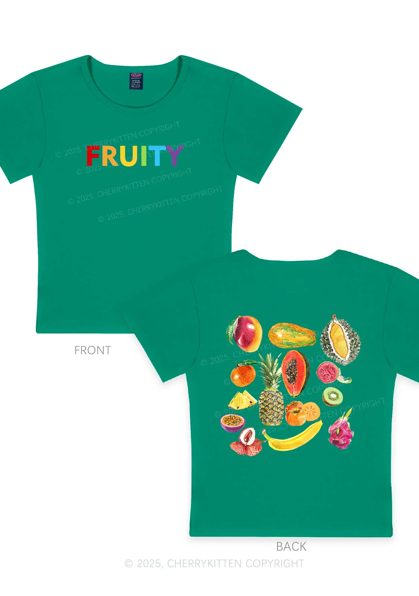 Fruity Two Sides Pride Y2K Baby Tee Cherrykitten - Image 12