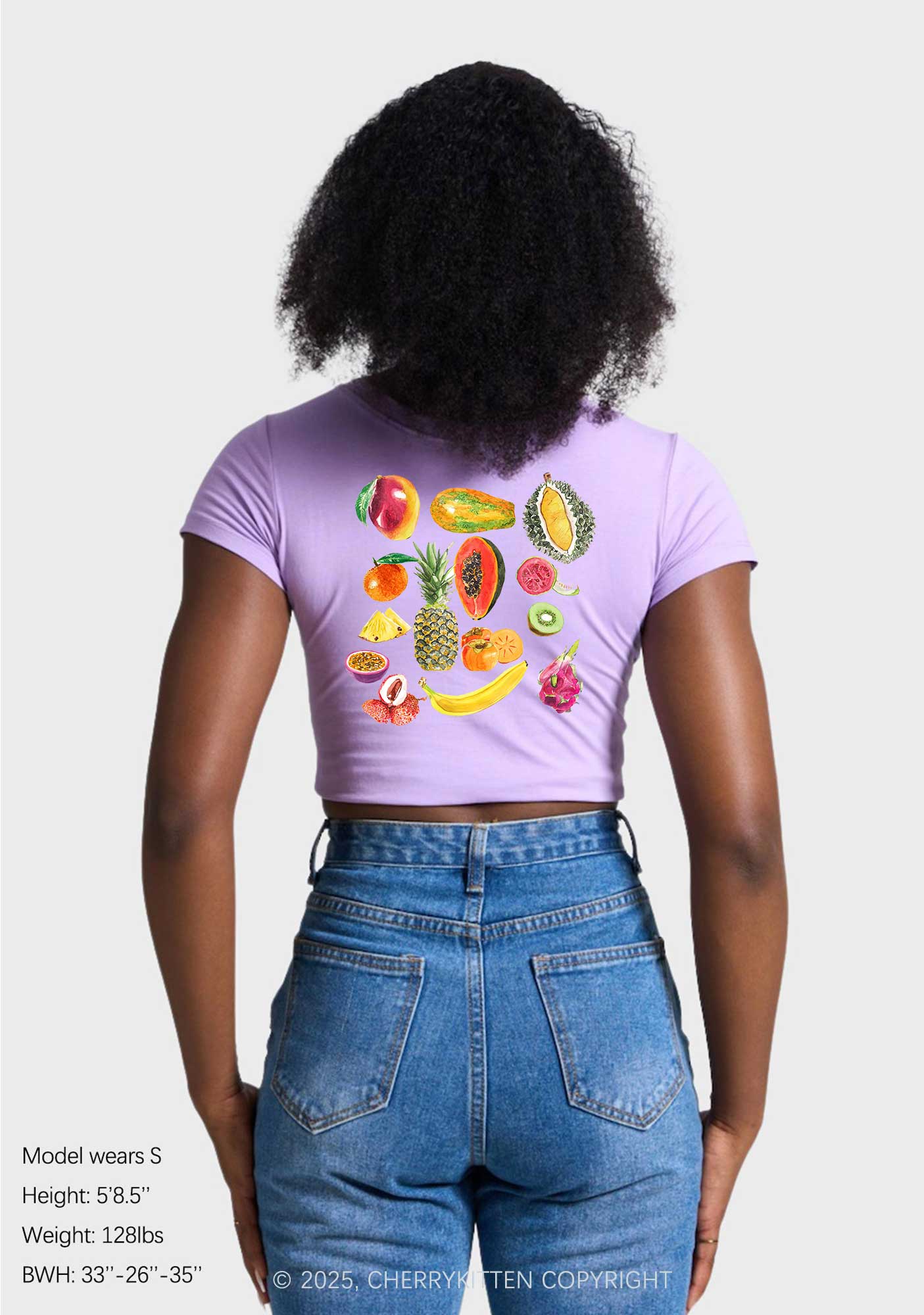 Fruity Two Sides Pride Y2K Baby Tee Cherrykitten - Image 3
