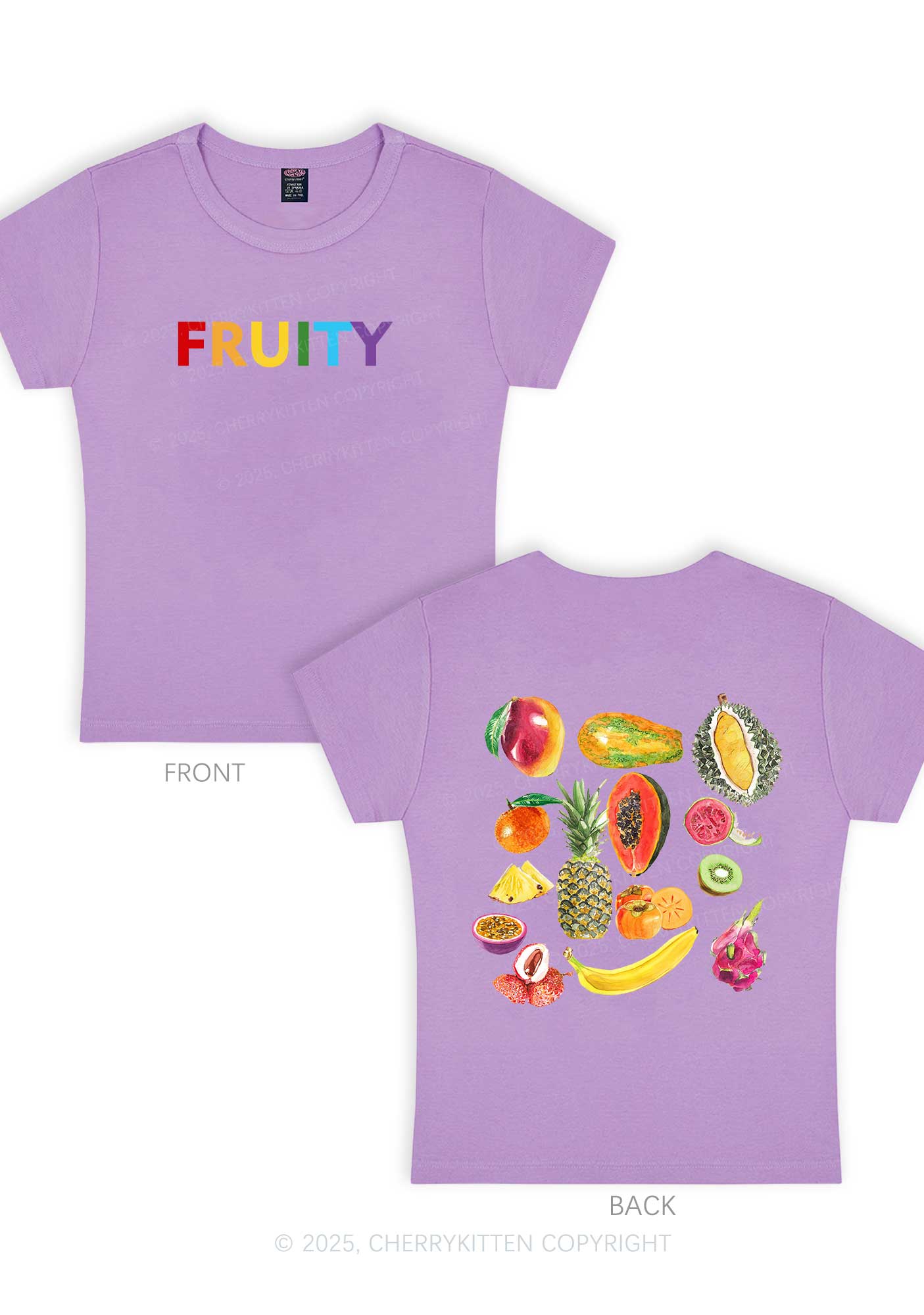 Fruity Two Sides Pride Y2K Baby Tee Cherrykitten - Image 5