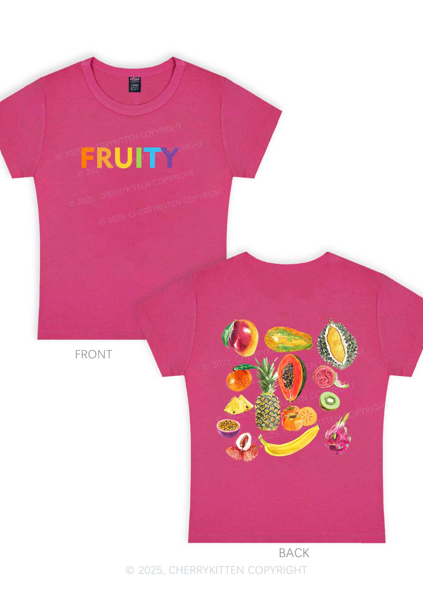 Fruity Two Sides Pride Y2K Baby Tee Cherrykitten - Image 6