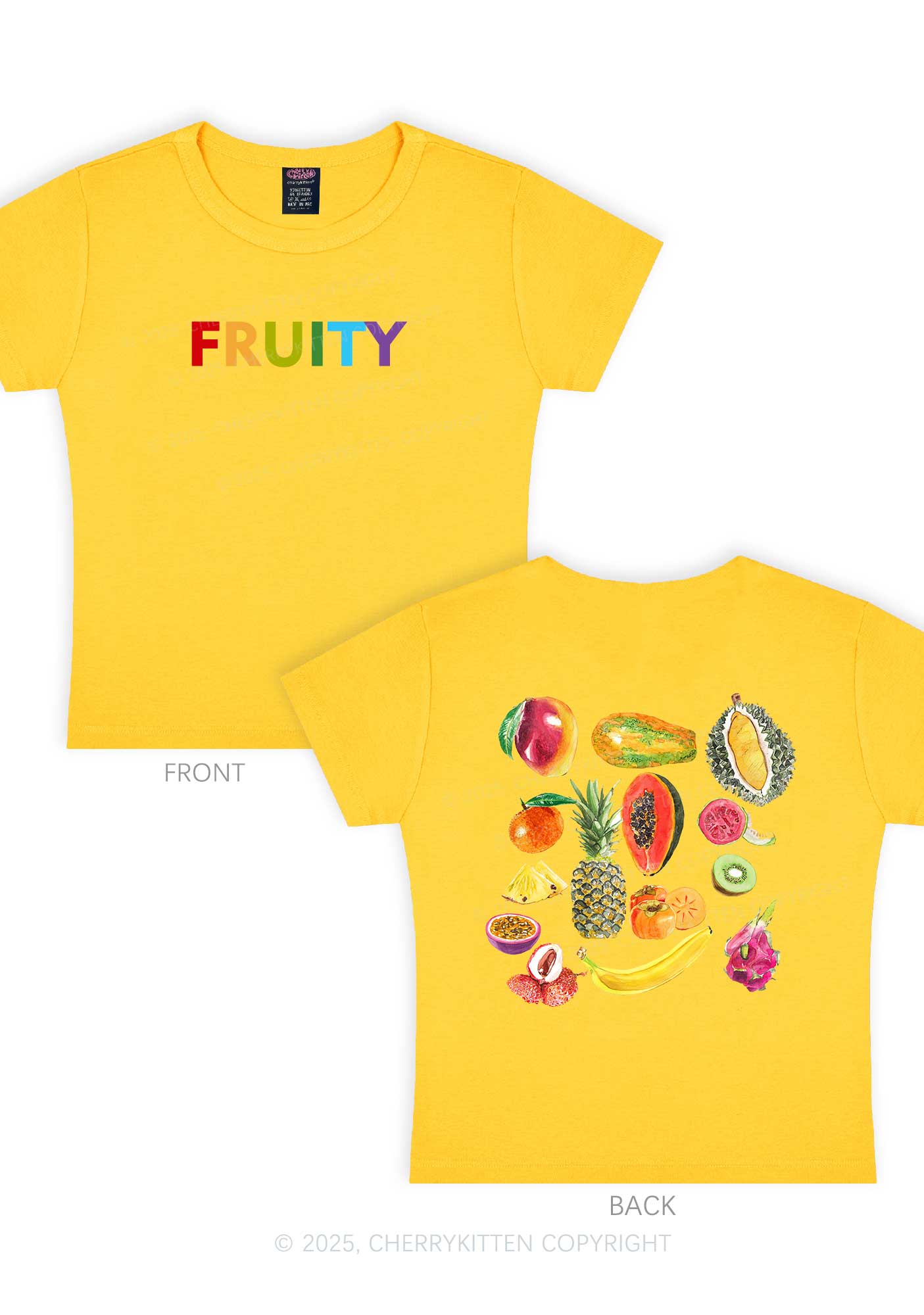Fruity Two Sides Pride Y2K Baby Tee Cherrykitten - Image 8
