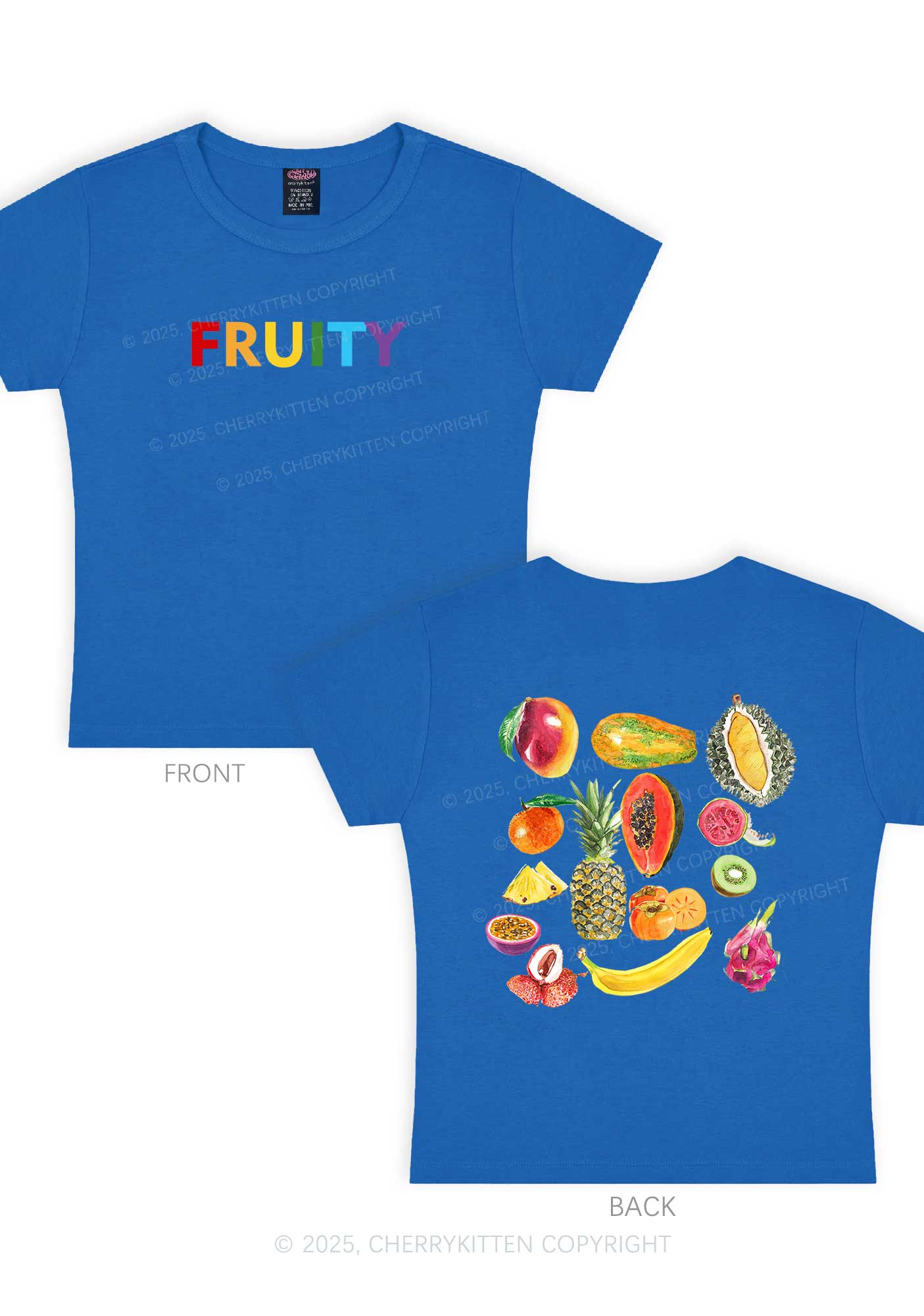 Fruity Two Sides Pride Y2K Baby Tee Cherrykitten - Image 9