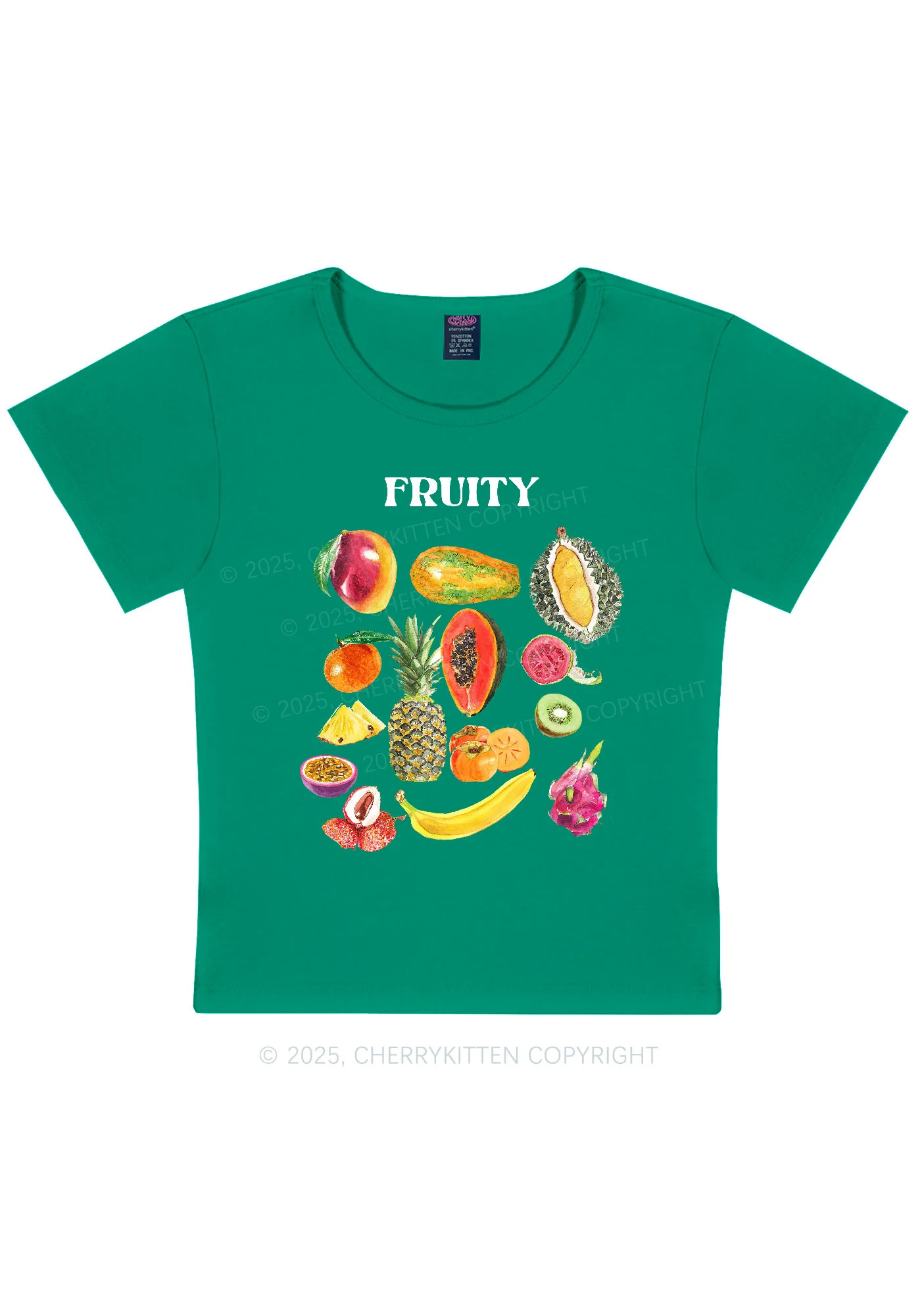 Fruity Y2K Baby Tee Cherrykitten - Image 10