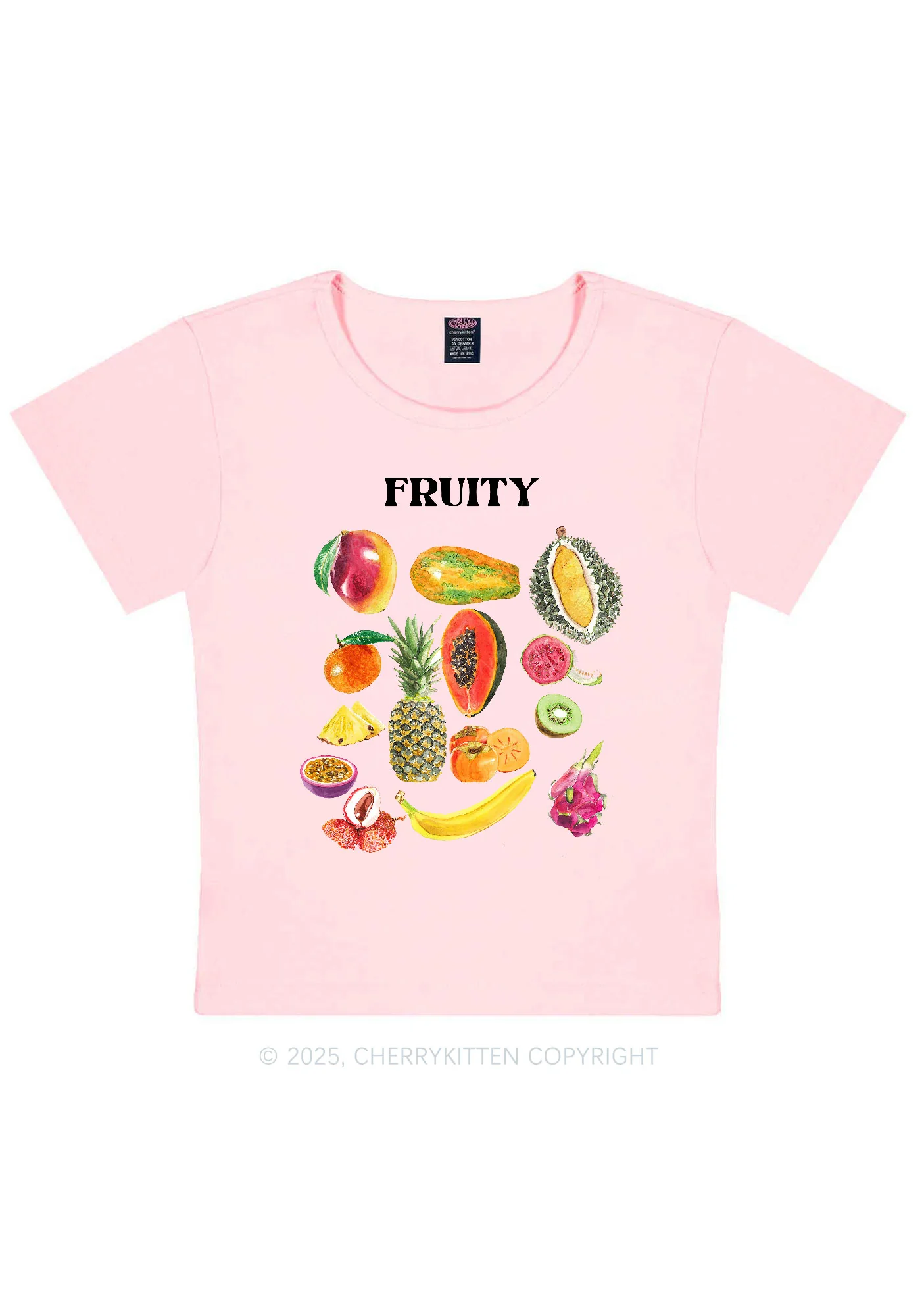 Fruity Y2K Baby Tee Cherrykitten - Image 11