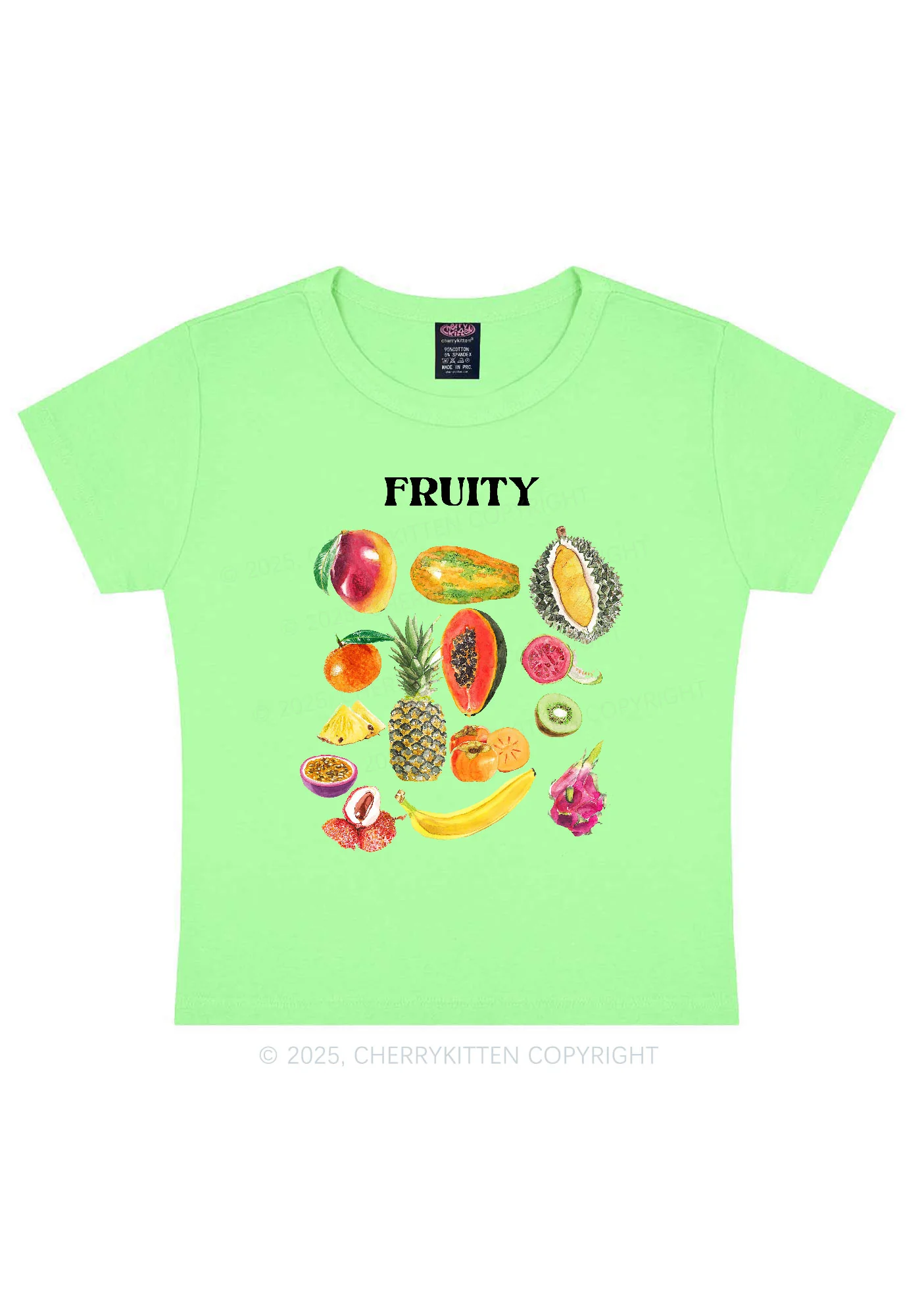 Fruity Y2K Baby Tee Cherrykitten - Image 12