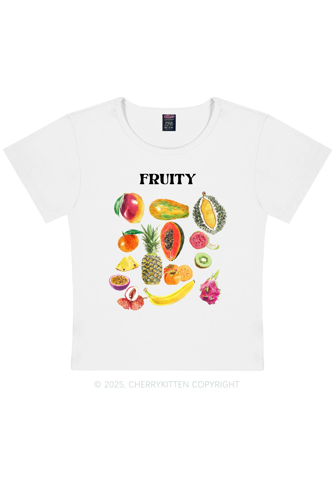Fruity Y2K Baby Tee Cherrykitten - Image 3