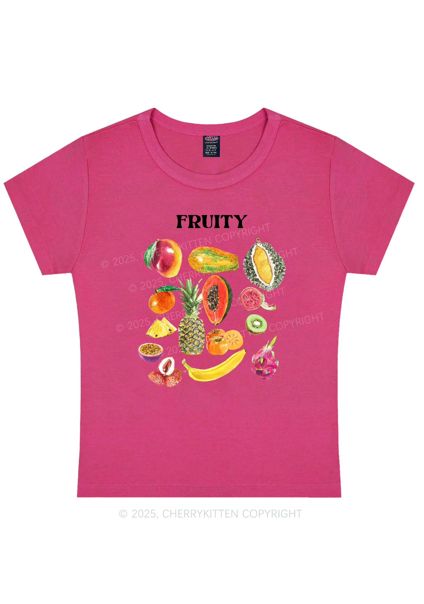 Fruity Y2K Baby Tee Cherrykitten - Image 5