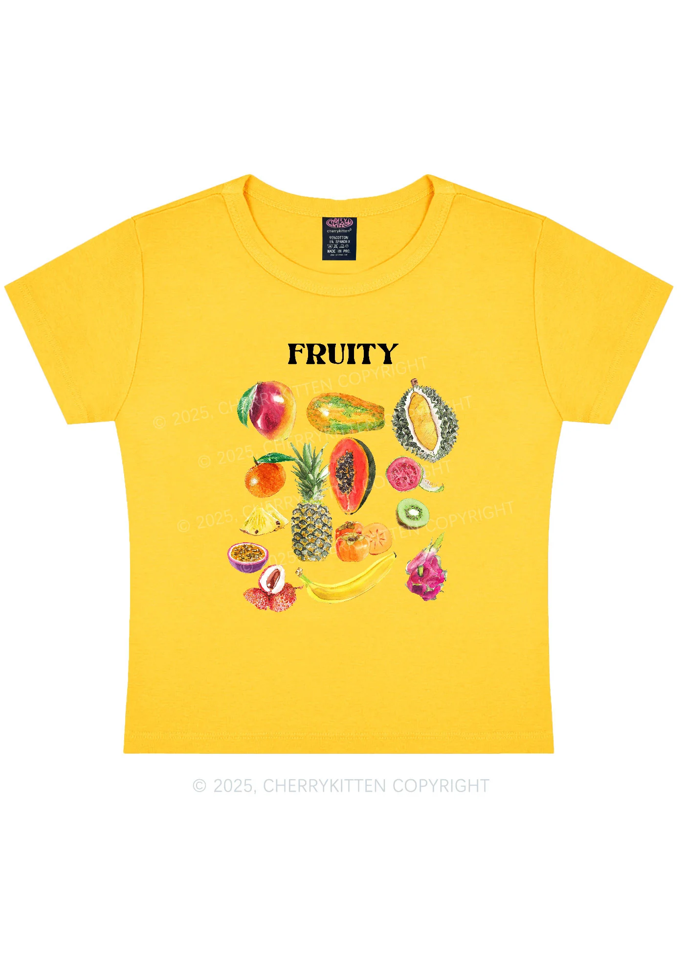 Fruity Y2K Baby Tee Cherrykitten - Image 6