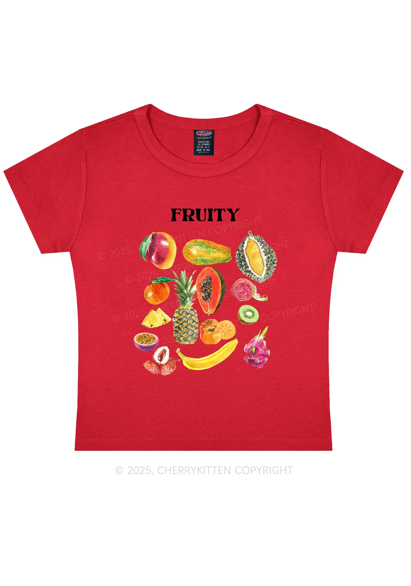 Fruity Y2K Baby Tee Cherrykitten - Image 7