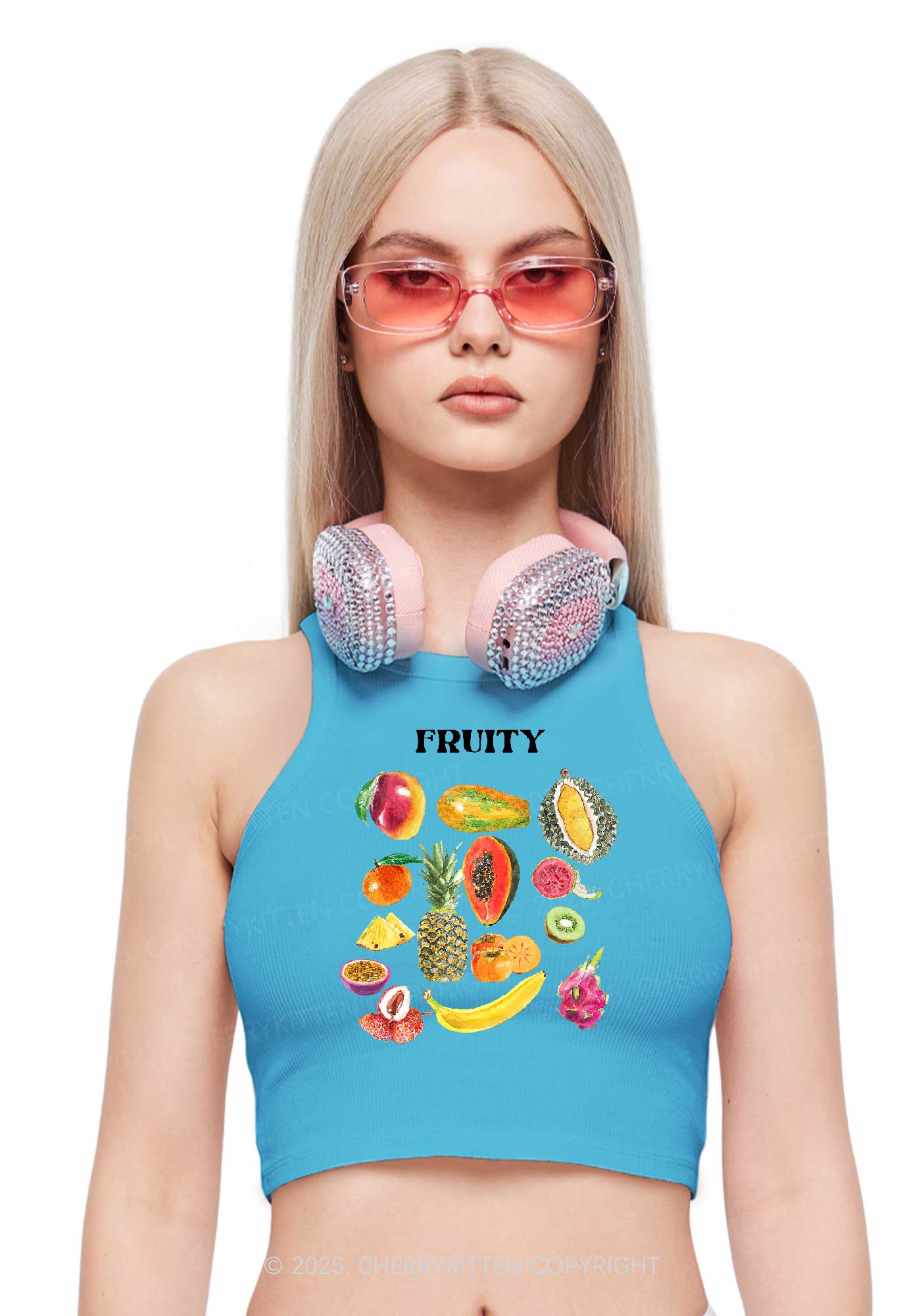 Fruity Y2K Crop Tank Top Cherrykitten - Image 2