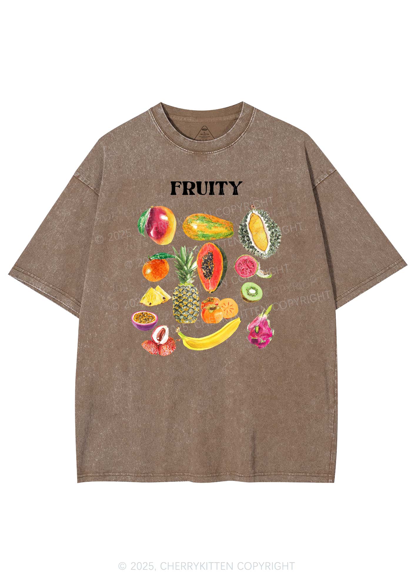 Fruity Y2K Shirts Washed Tee Cherrykitten - Image 7