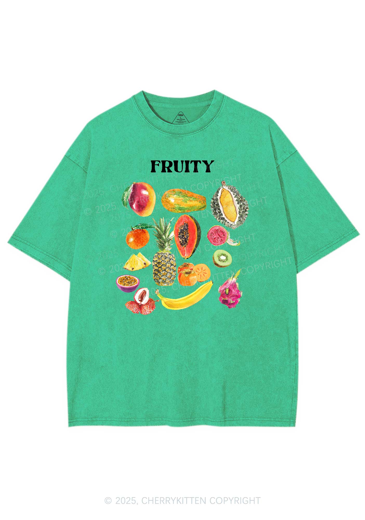 Fruity Y2K Shirts Washed Tee Cherrykitten - Image 8