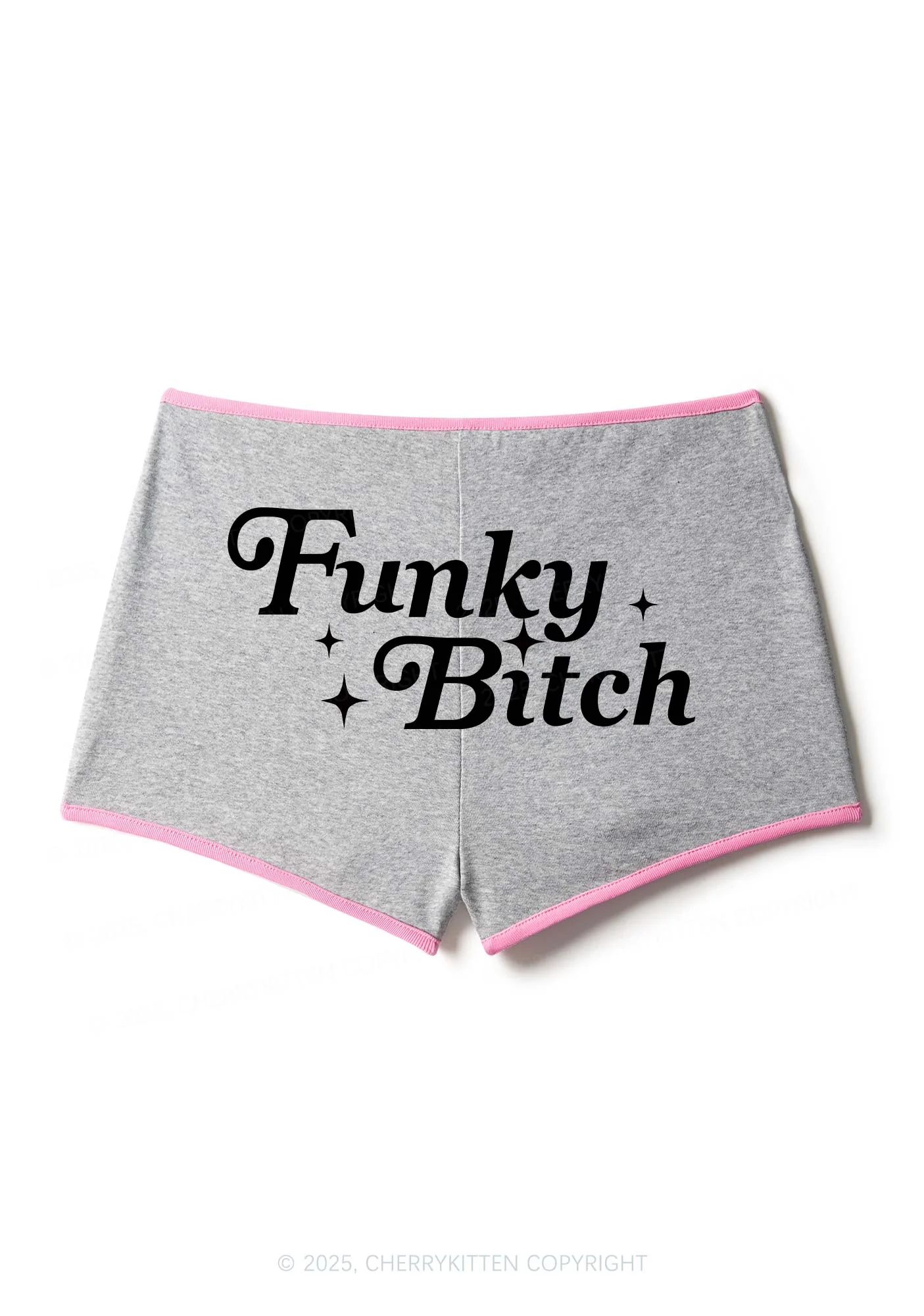 Funky Bxxch Y2K Contrast Mini Shorts Cherrykitten - Image 5