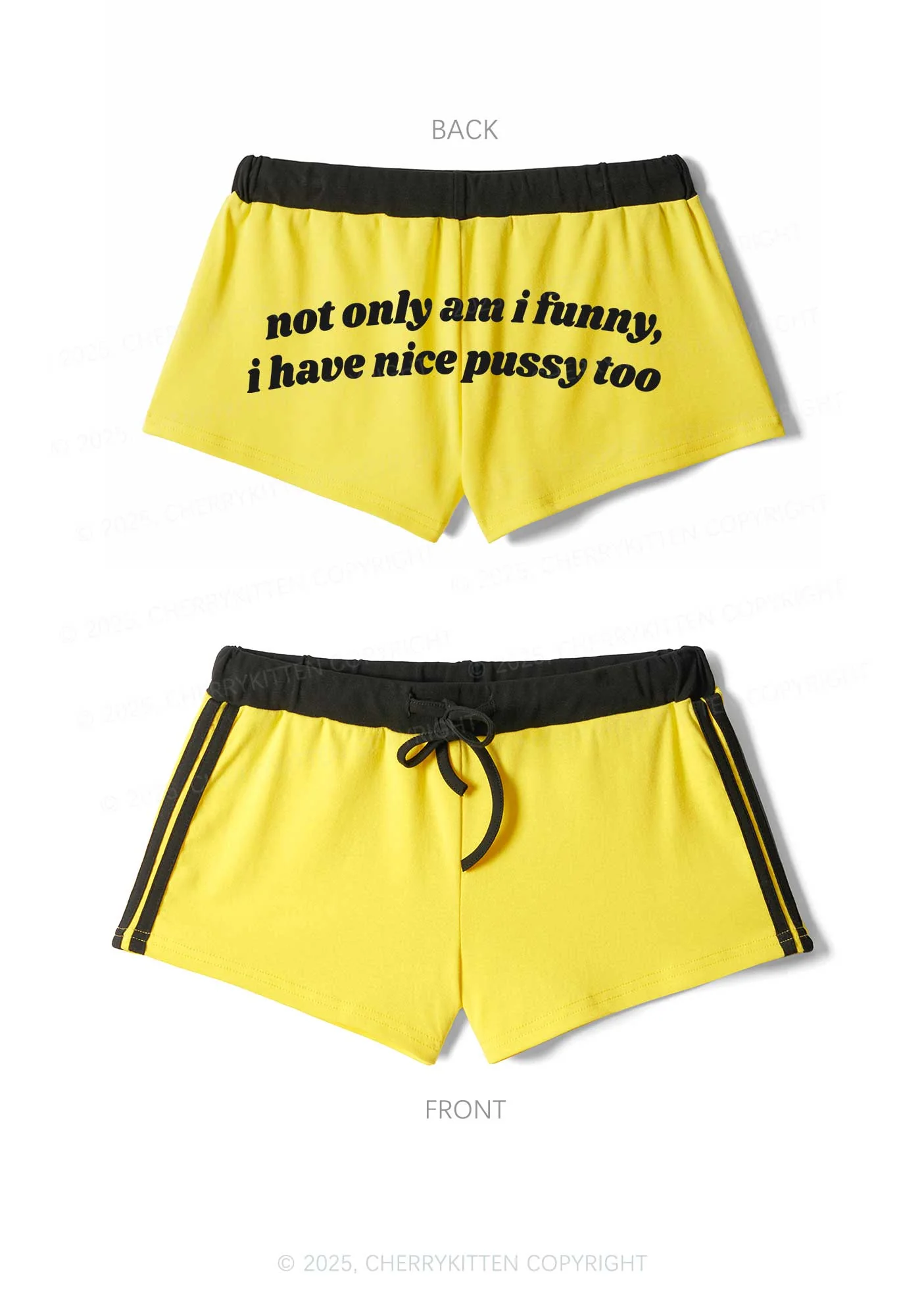 I Have Nice Puxxy Too Y2K Drawstring Mini Shorts Cherrykitten - Image 5