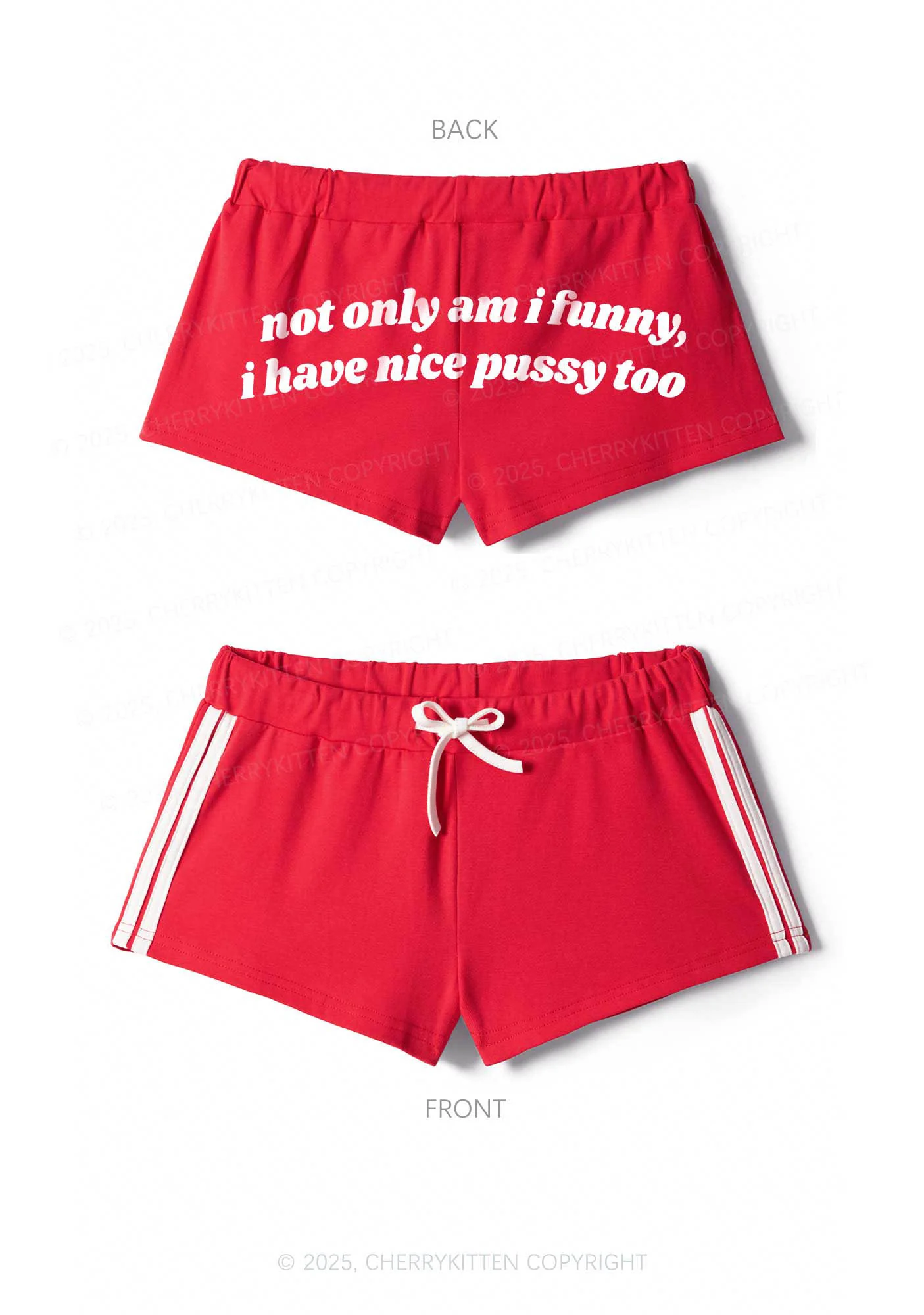 I Have Nice Puxxy Too Y2K Drawstring Mini Shorts Cherrykitten - Image 6