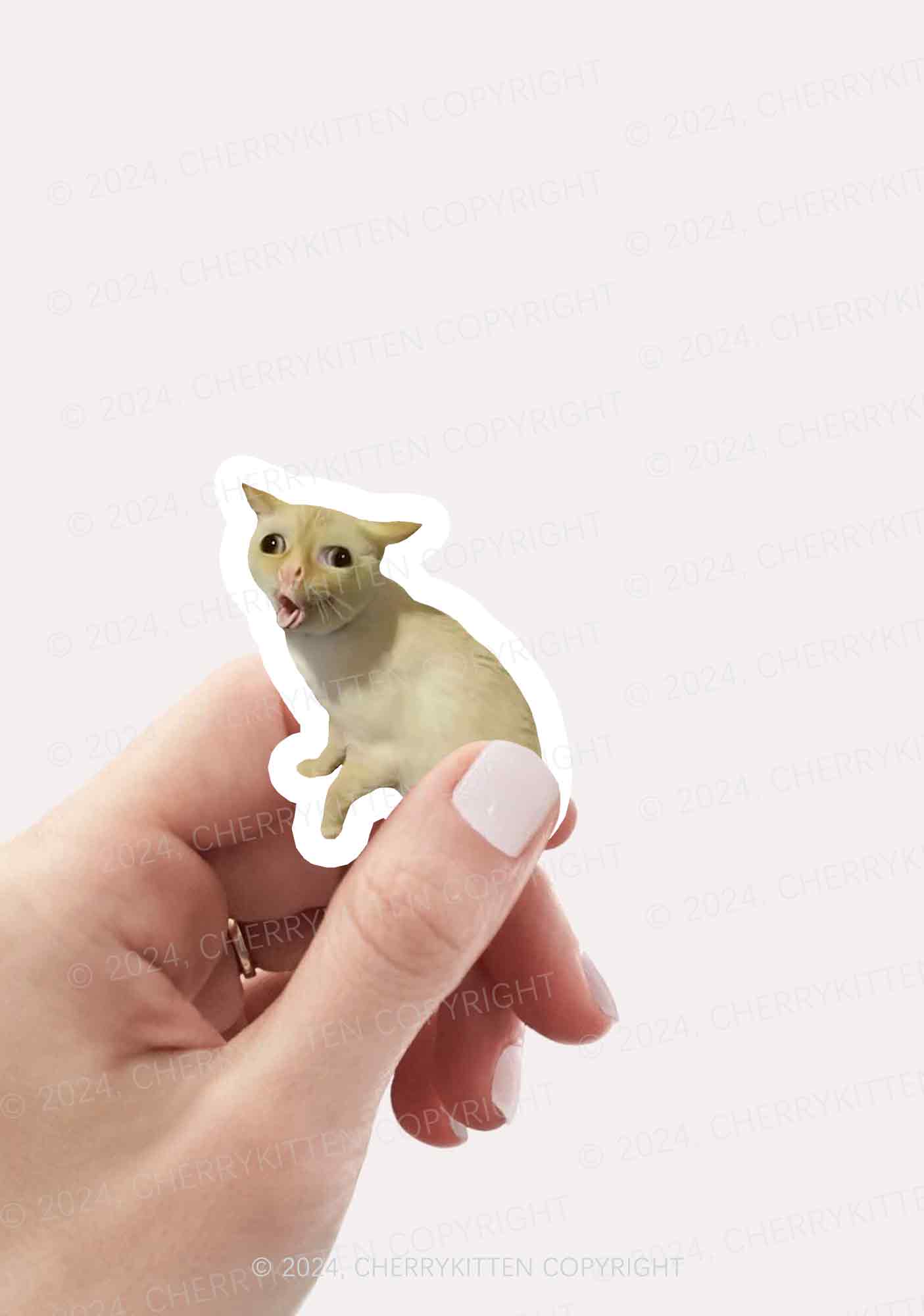 Funny Cat 1Pc Y2K Sticker Cherrykitten - Image 2