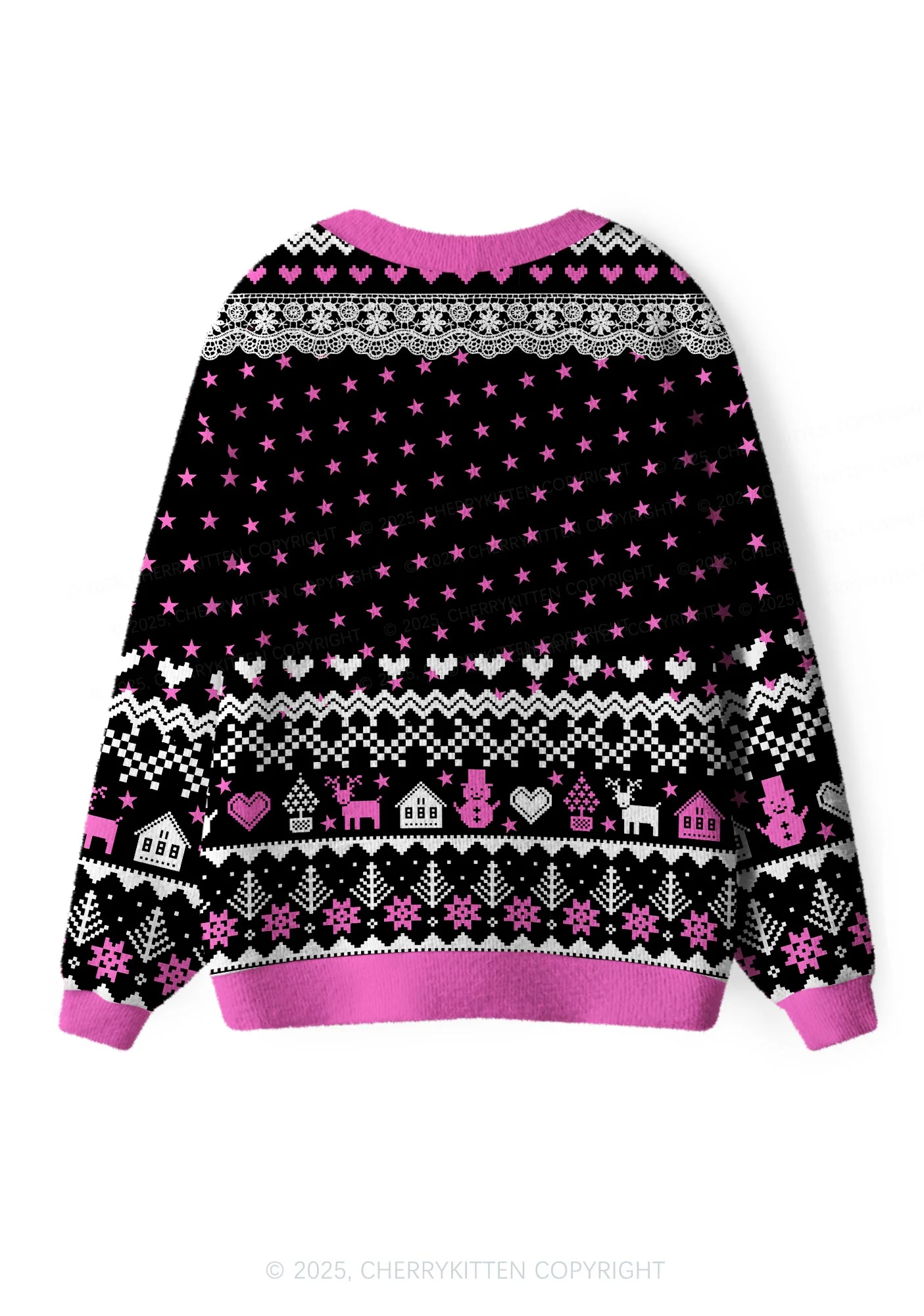 Future Mxxf Y2K Christmas Cardigan Knit Sweatshirt Cherrykitten - Image 2