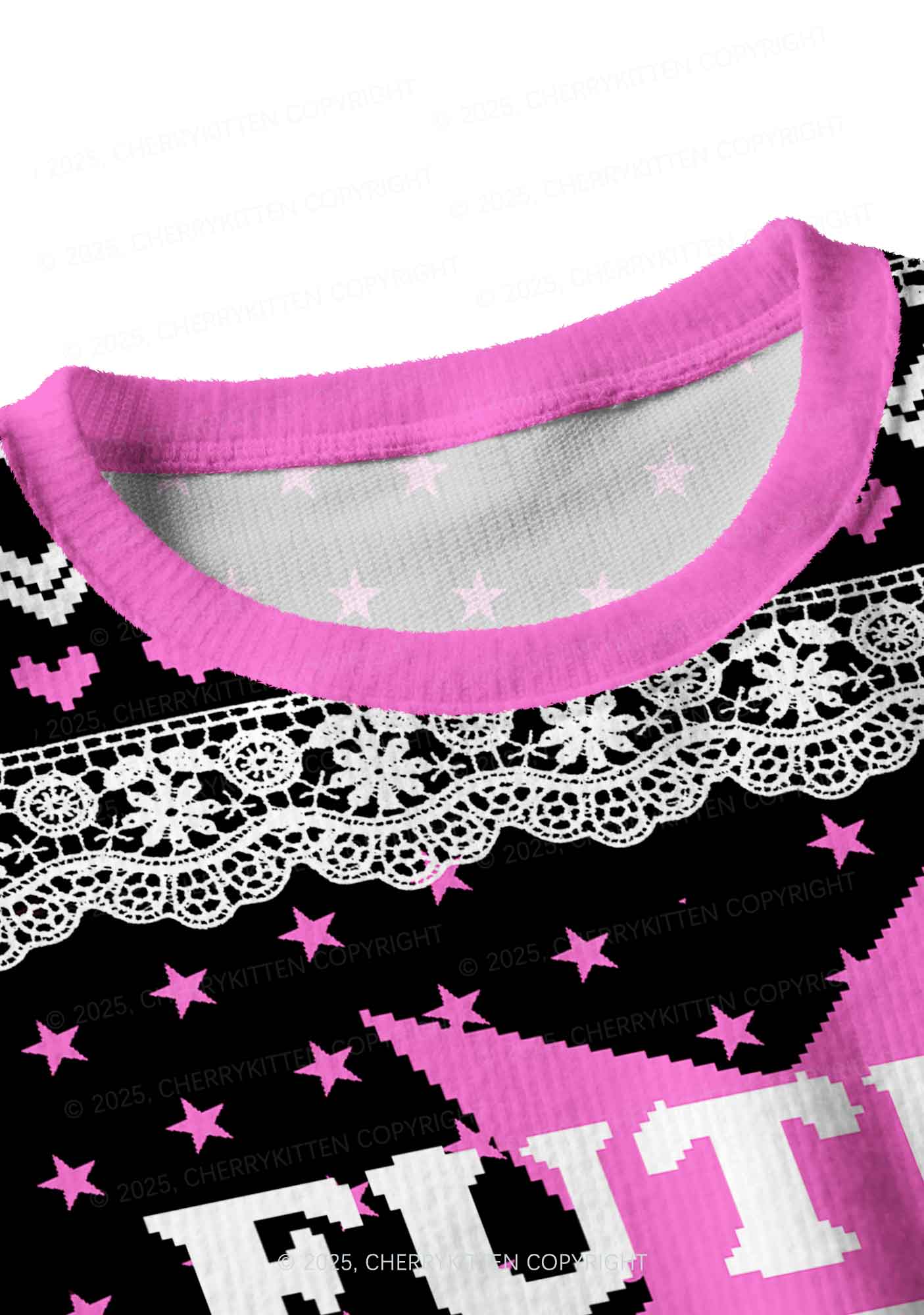 Future Mxxf Y2K Christmas Crop Knit Sweatshirt Cherrykitten - Image 4