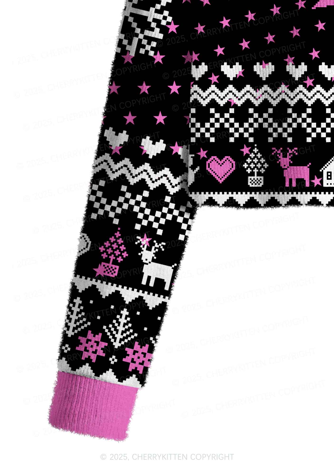 Future Mxxf Y2K Christmas Crop Knit Sweatshirt Cherrykitten - Image 5