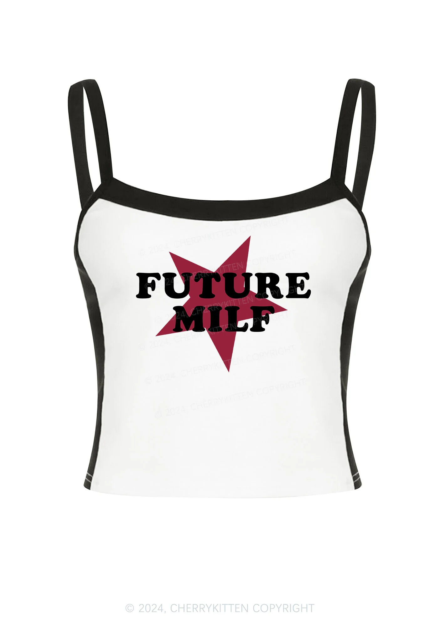 Future Mxxf Y2K Color Block Crop Cami Top Cherrykitten - Image 2