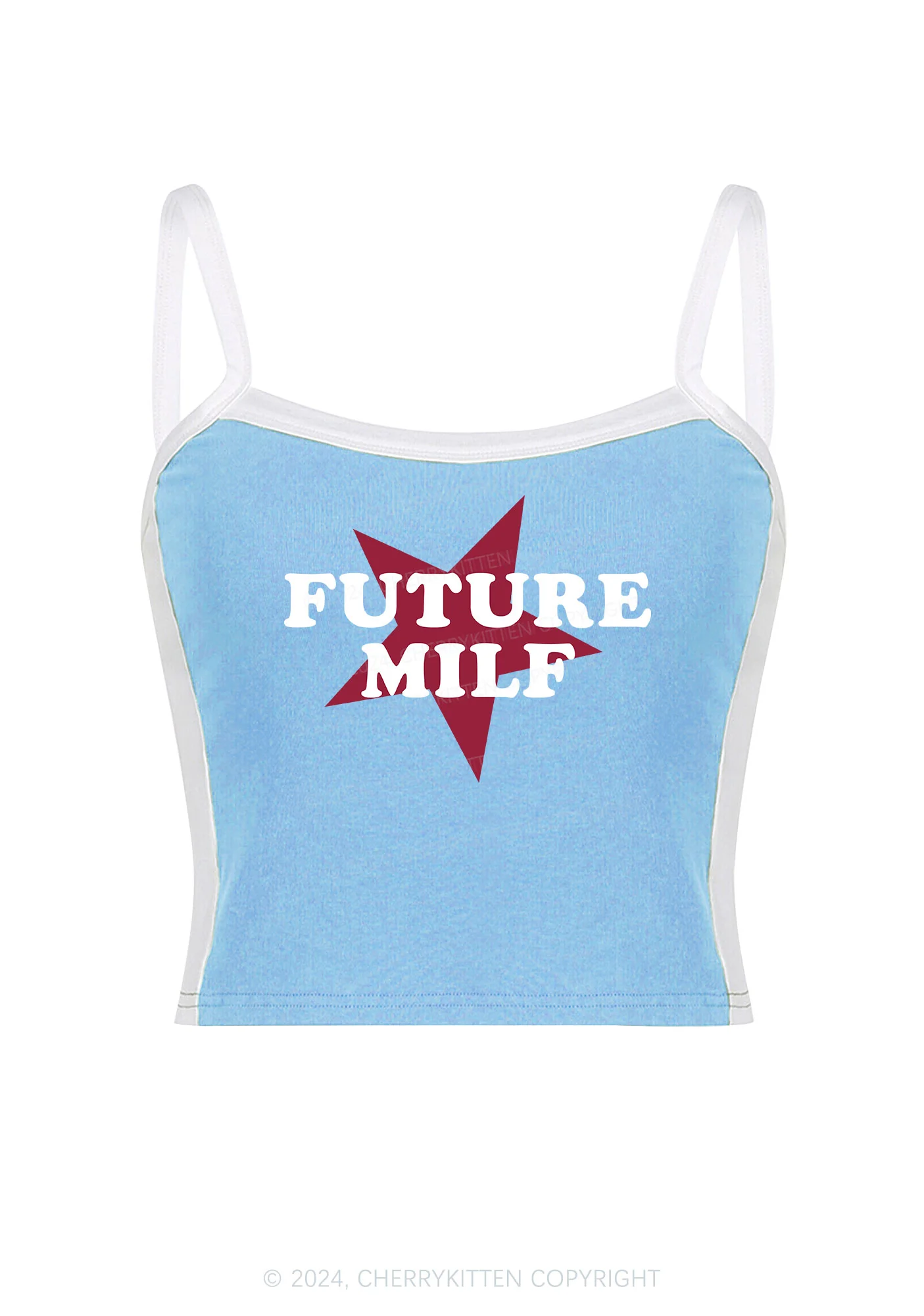 Future Mxxf Y2K Color Block Crop Cami Top Cherrykitten - Image 3