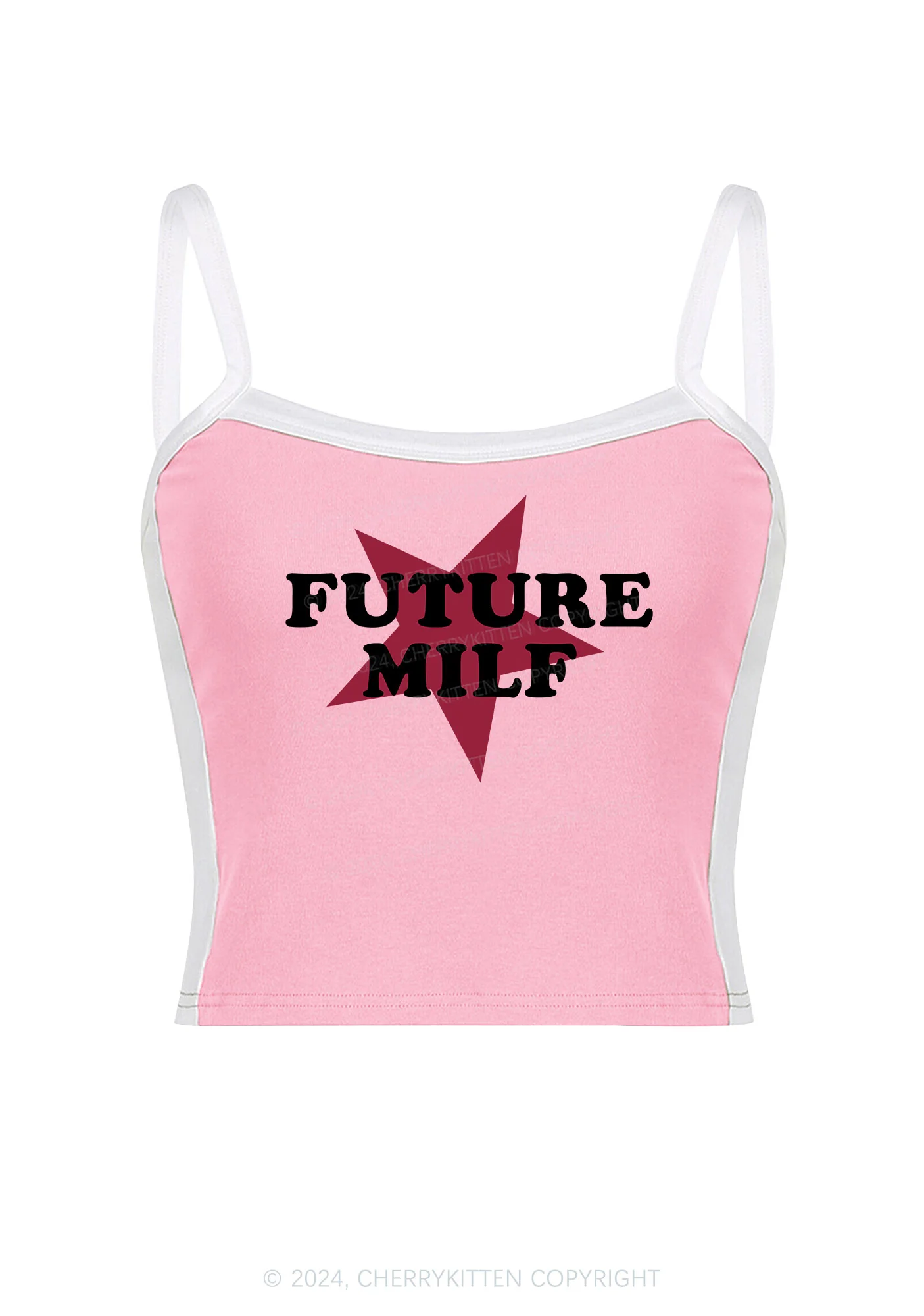 Future Mxxf Y2K Color Block Crop Cami Top Cherrykitten - Image 4