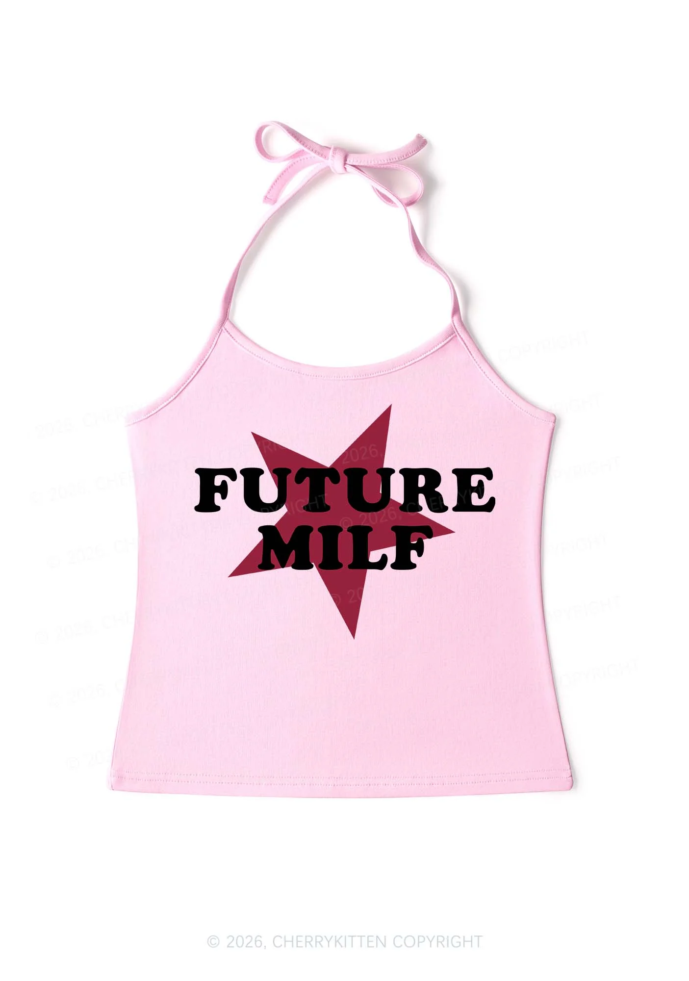 Future Mxxf Y2K Halter Neck Cami Cherrykitten - Image 3