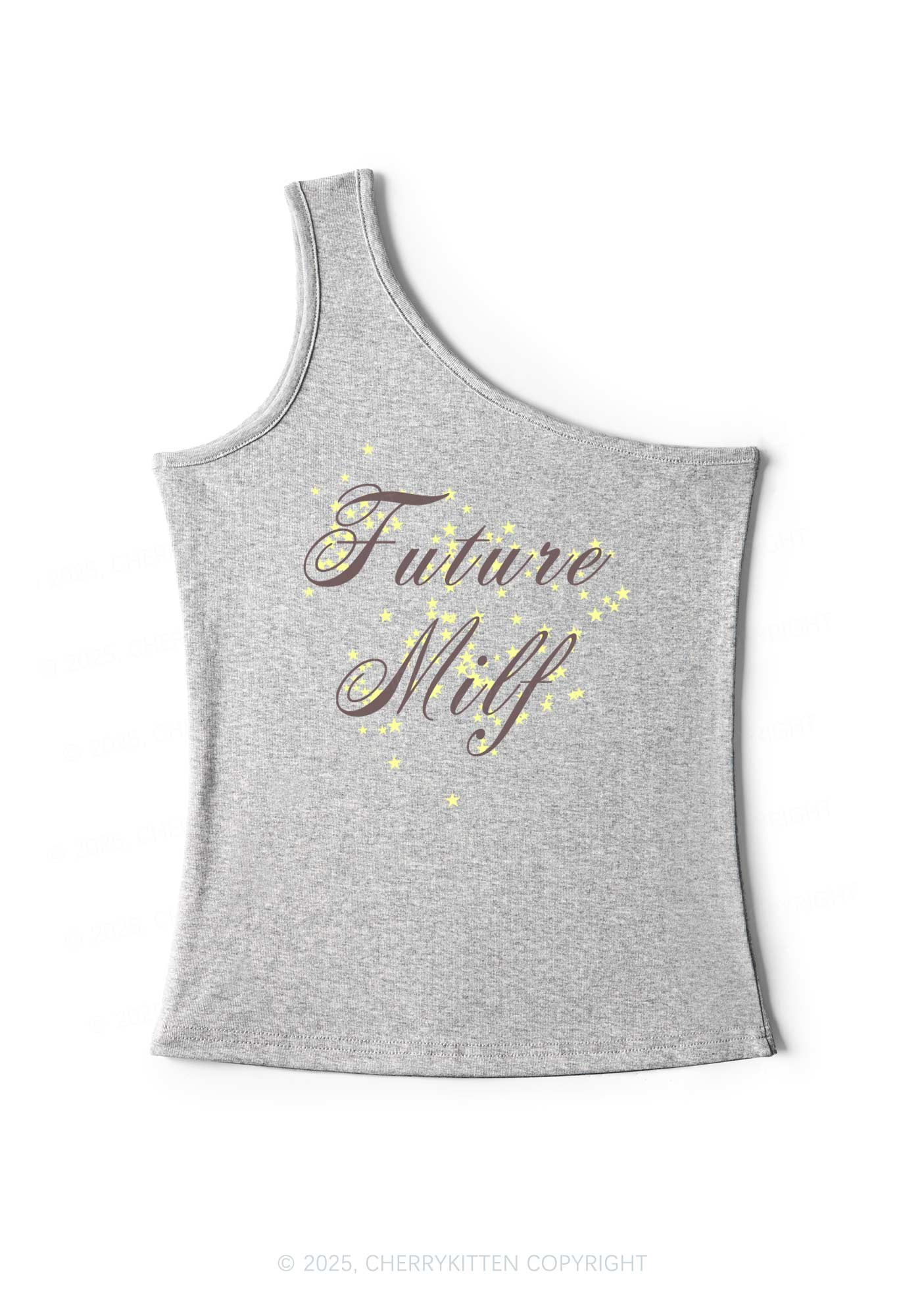 Future Mxxf Y2K One Shoulder Tank Top Cherrykitten - Image 6
