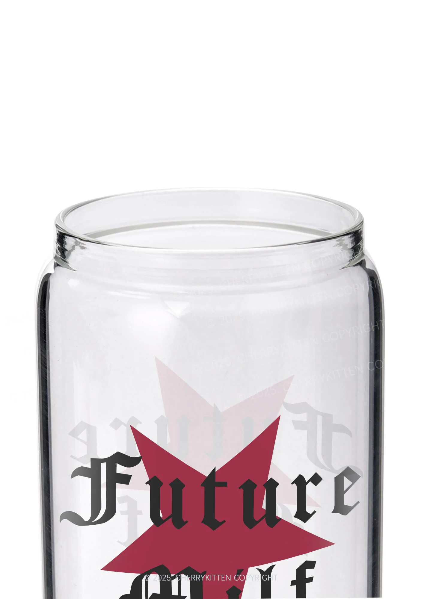 Future Mxxf Y2K Printed Glass Cup Cherrykitten - Image 2