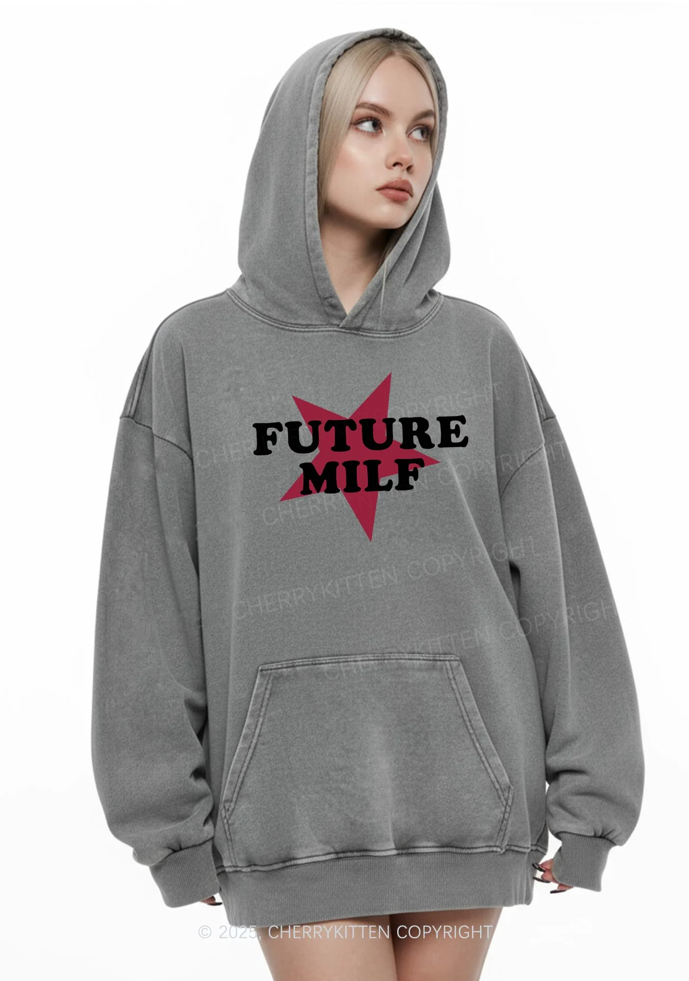 Future Mxxf Y2K Washed Hoodie Cherrykitten - Image 2