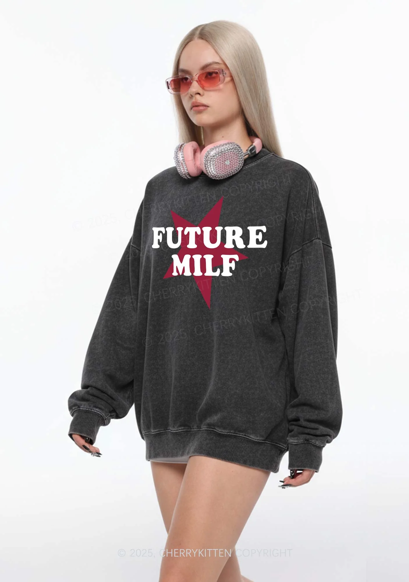 Future Mxxf Y2K Washed Sweatshirts Cherrykitten - Image 2