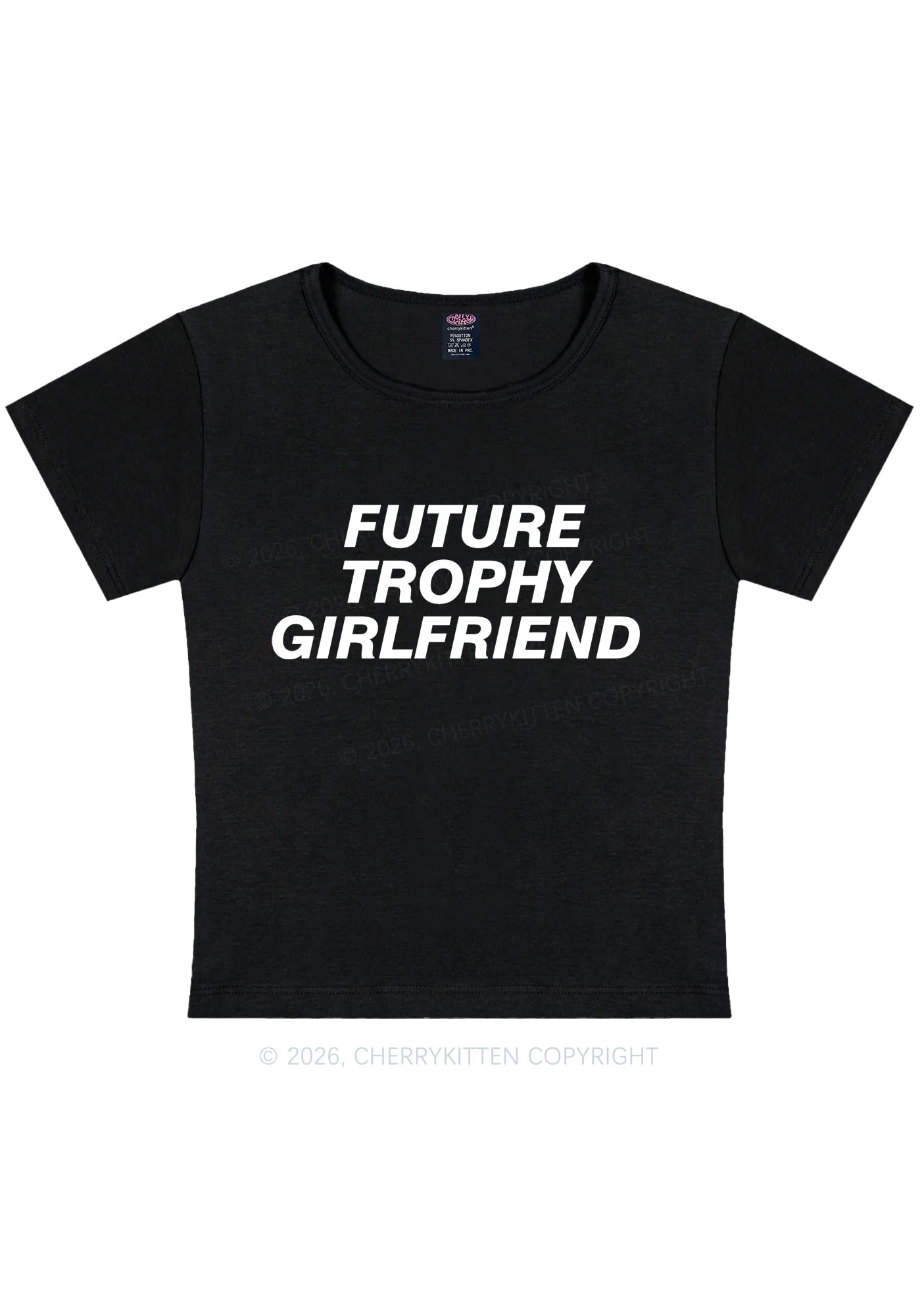 Future Trophy Girlfriend Y2K Baby Tee Cherrykitten - Image 3