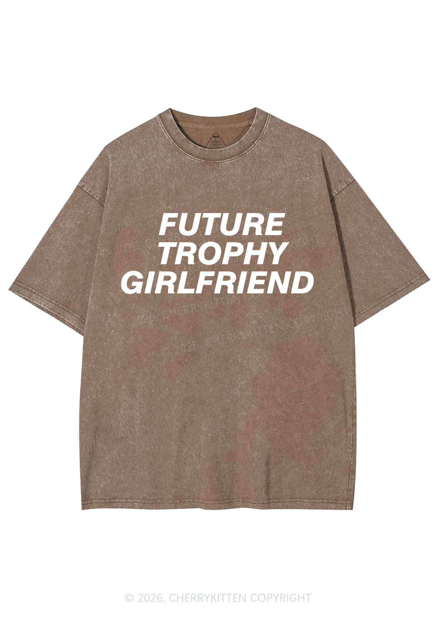 Future Trophy Girlfriend Y2K Shirts Washed Tee Cherrykitten - Image 7