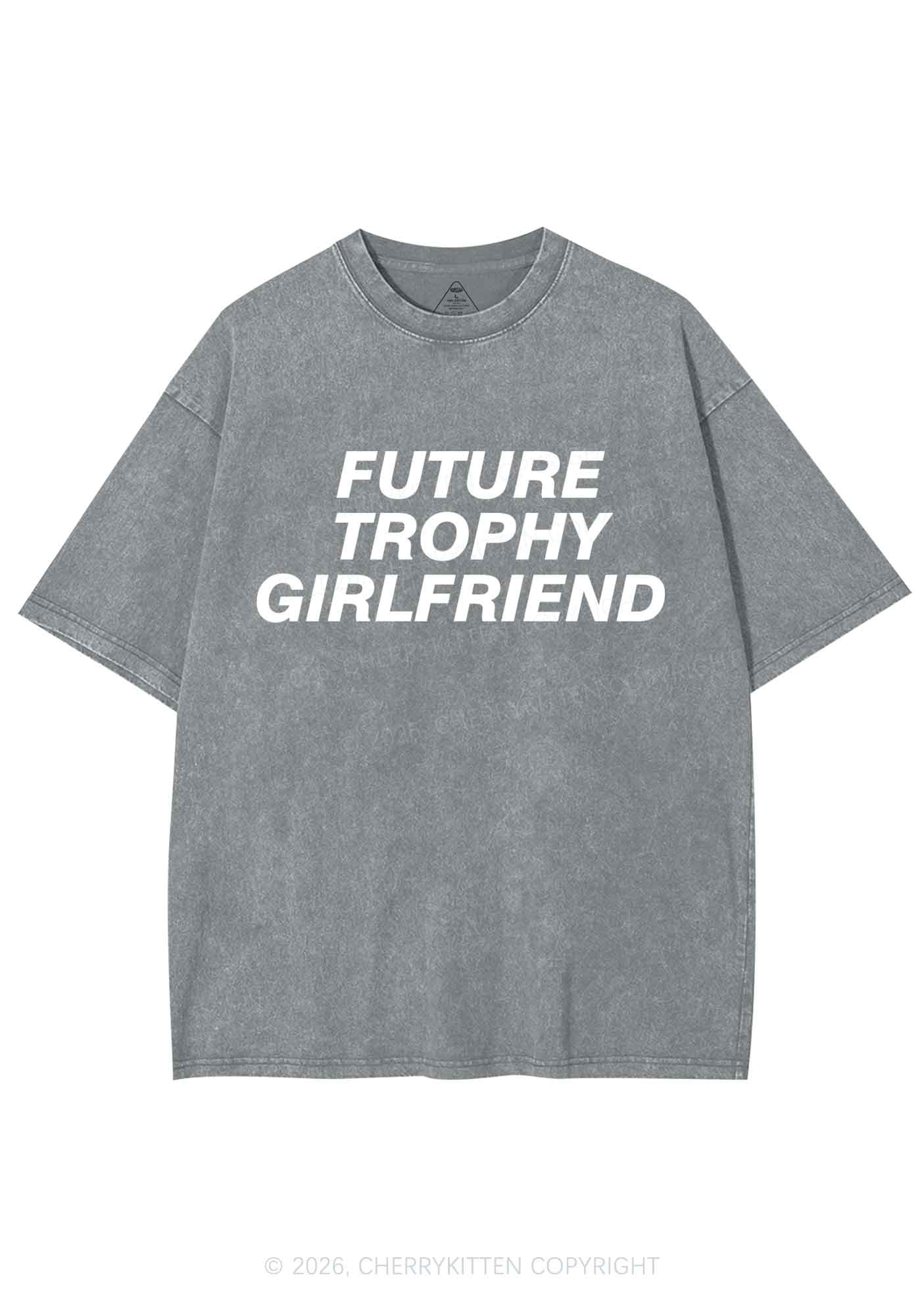 Future Trophy Girlfriend Y2K Shirts Washed Tee Cherrykitten - Image 8