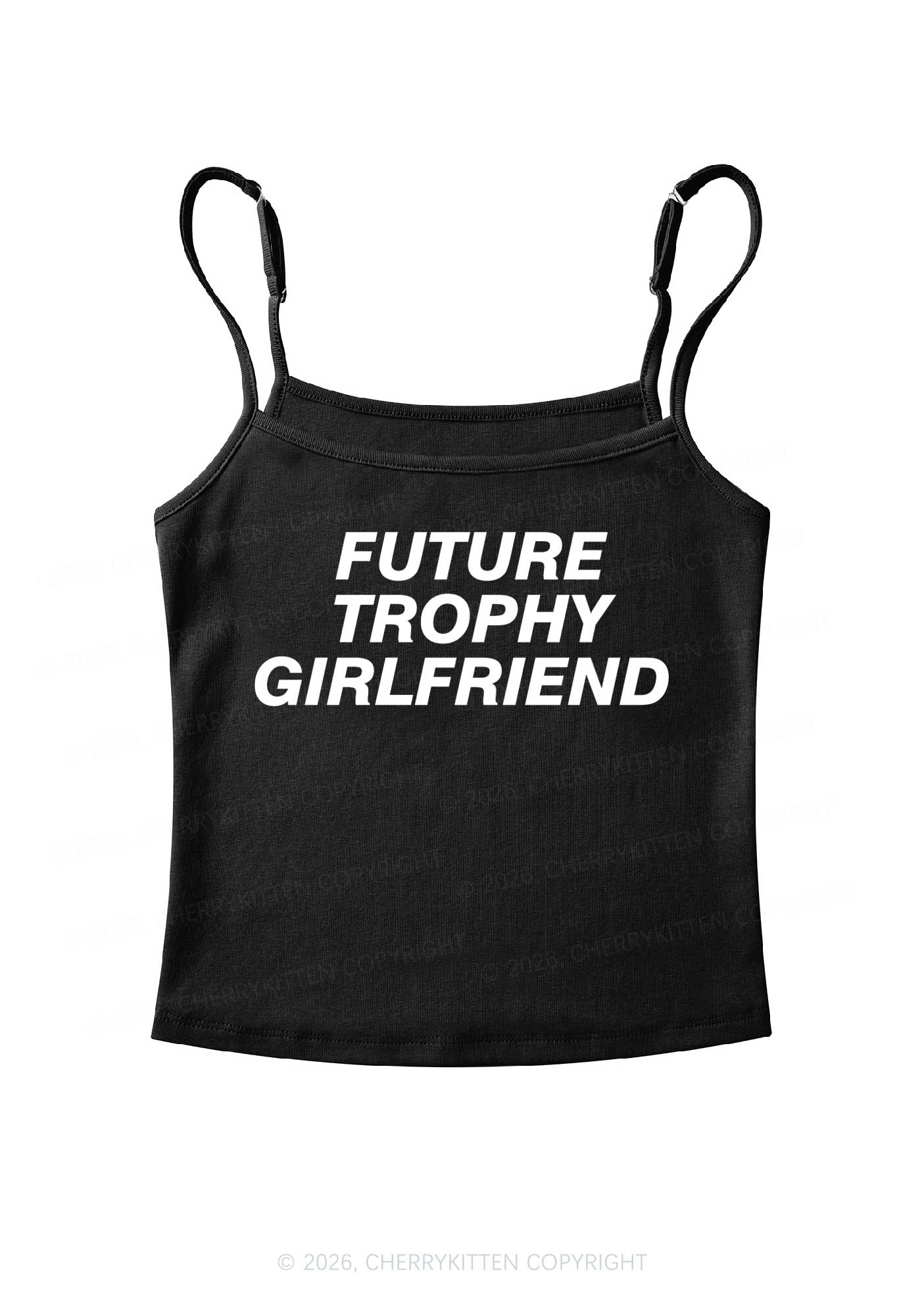 Future Trophy Girlfriend Y2K Spaghetti Strap Cami Cherrykitten - Image 3
