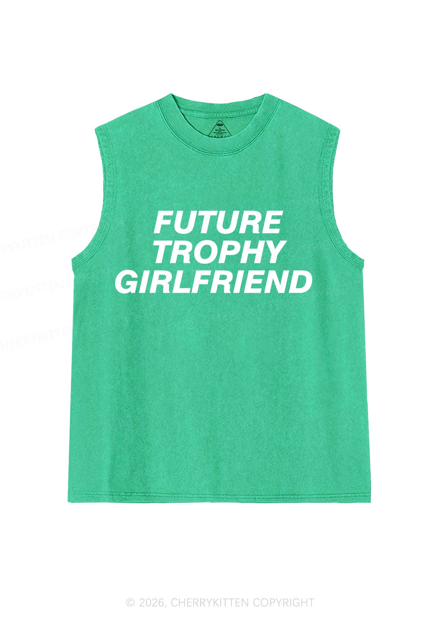 Future Trophy Girlfriend Y2K Washed Muscle Tank Cherrykitten - Image 5