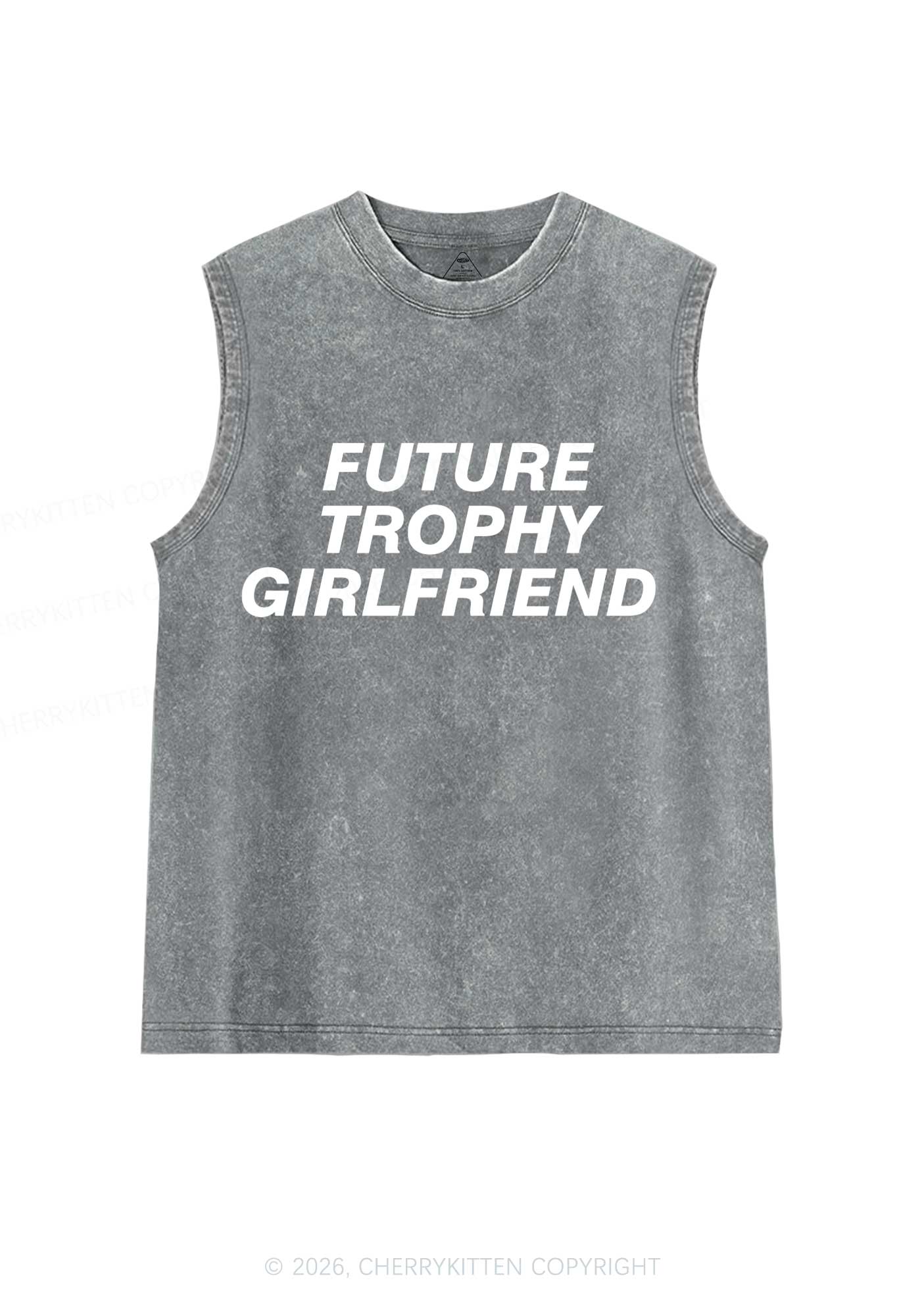 Future Trophy Girlfriend Y2K Washed Muscle Tank Cherrykitten - Image 7