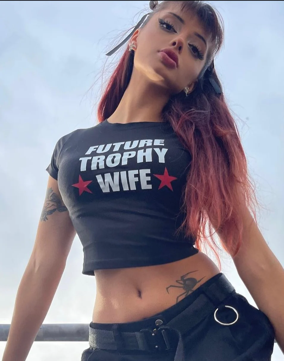 Future Trophy Wife Y2K Baby Tee - Image 2