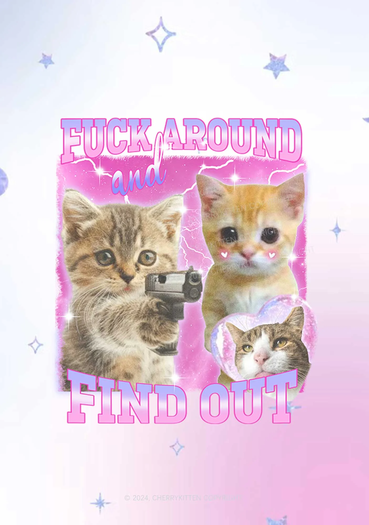 Fxxk Around Cats Y2K Phone Case Cherrykitten - Image 2