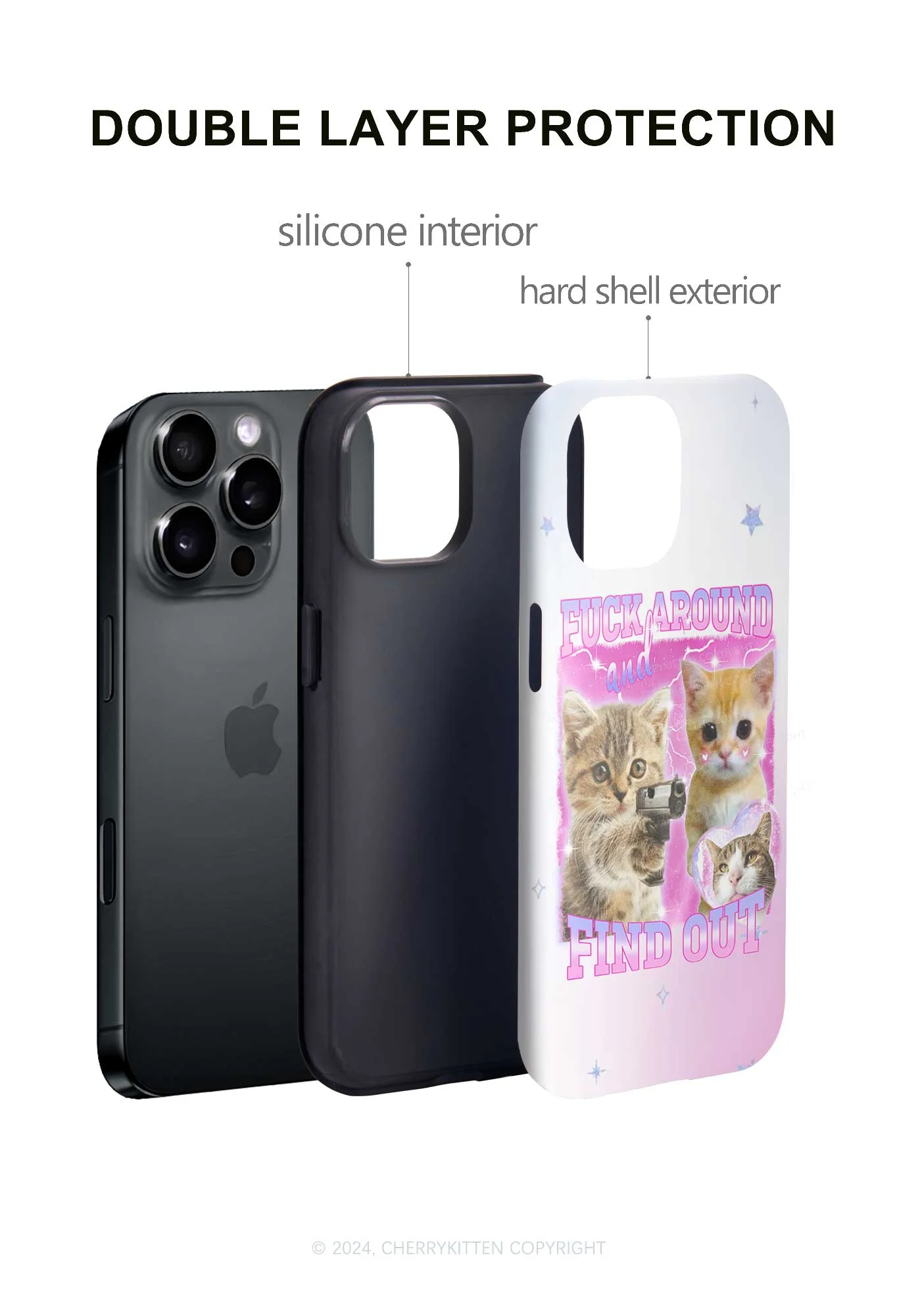 Fxxk Around Cats Y2K Phone Case Cherrykitten - Image 4