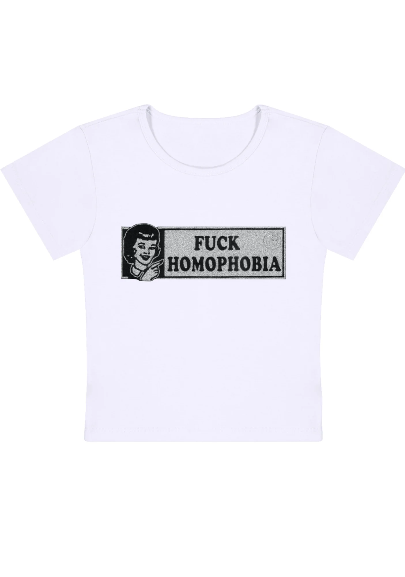 Fxxk Homophobia Y2K Baby Tee - Image 3