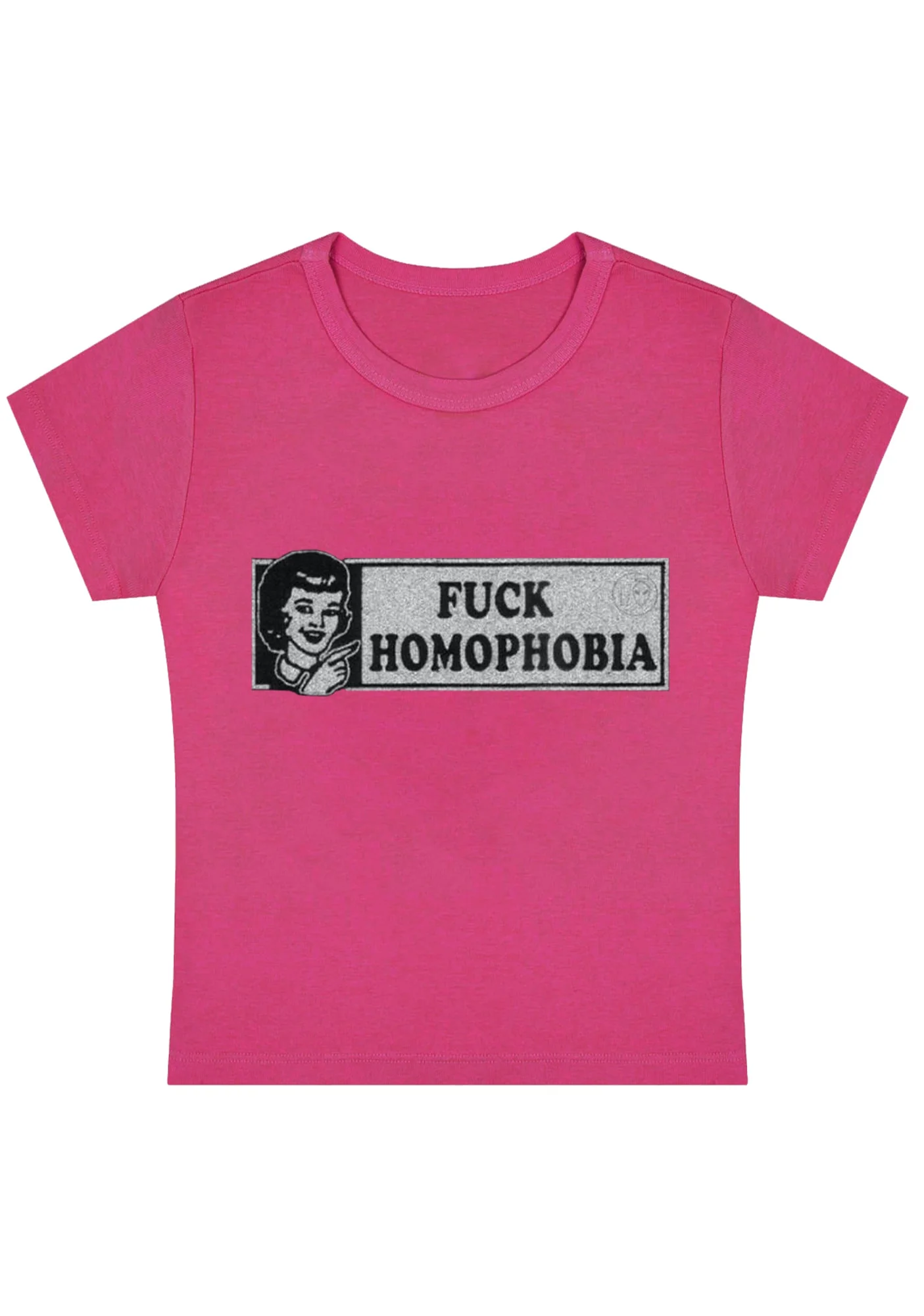 Fxxk Homophobia Y2K Baby Tee - Image 5