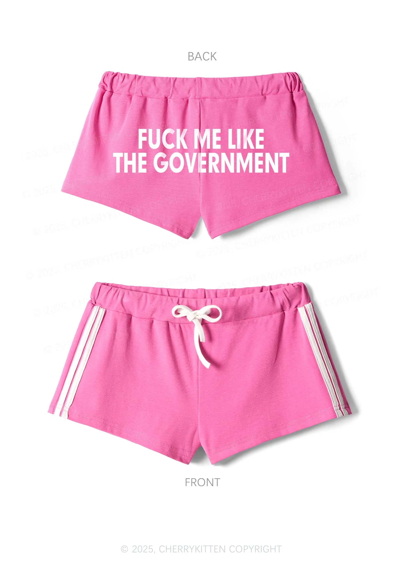 Fxxk Me Y2K Drawstring Mini Shorts Cherrykitten - Image 3