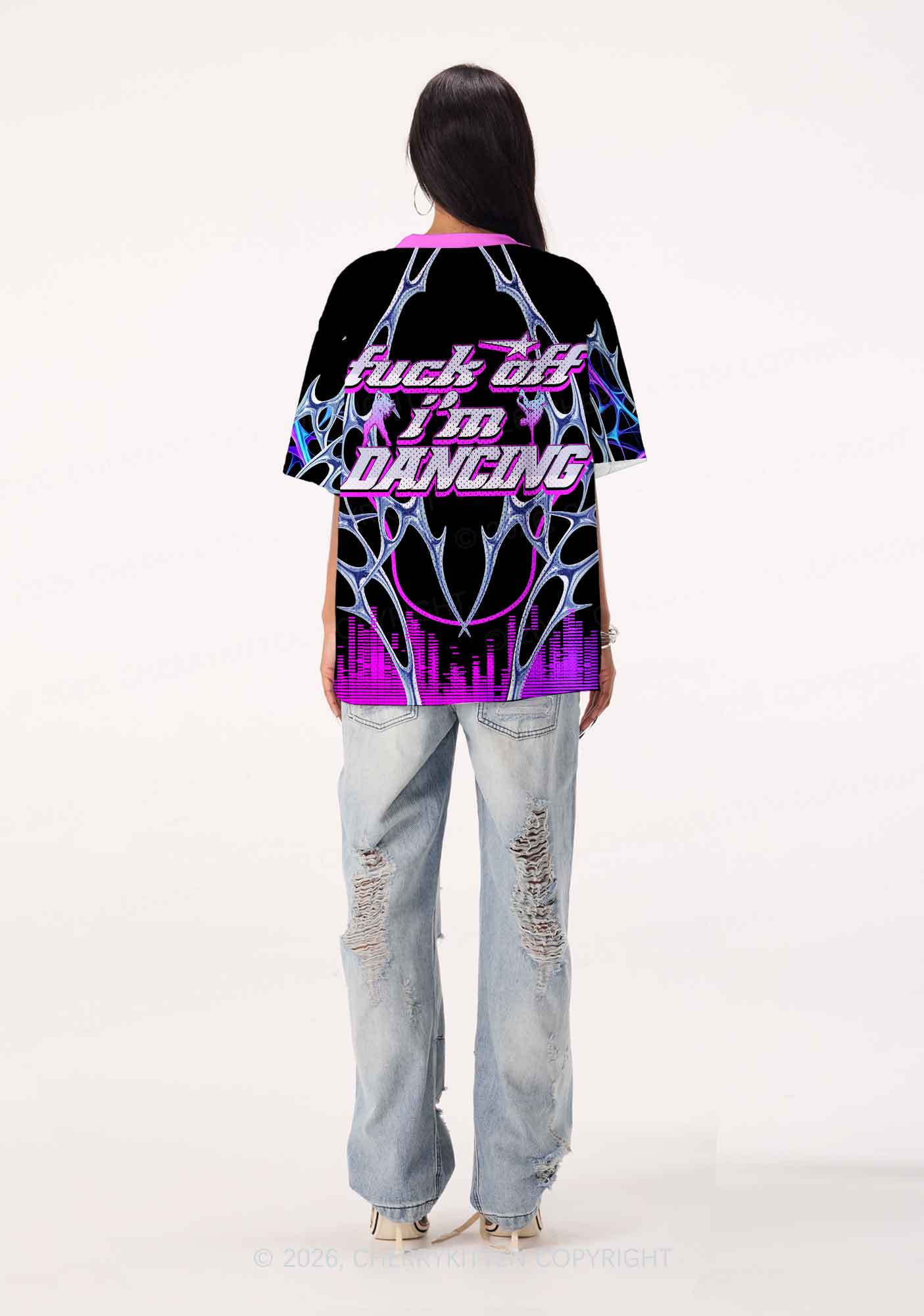 Fxxk Off Im Dancing Y2K Sport Jersey Shirts Cherrykitten - Image 3
