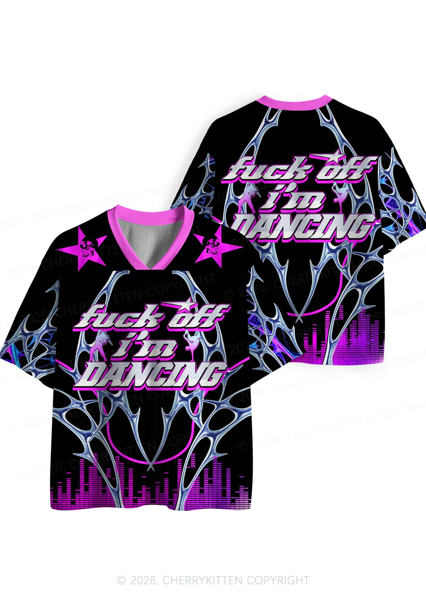 Fxxk Off Im Dancing Y2K Sport Jersey Shirts Cherrykitten - Image 5