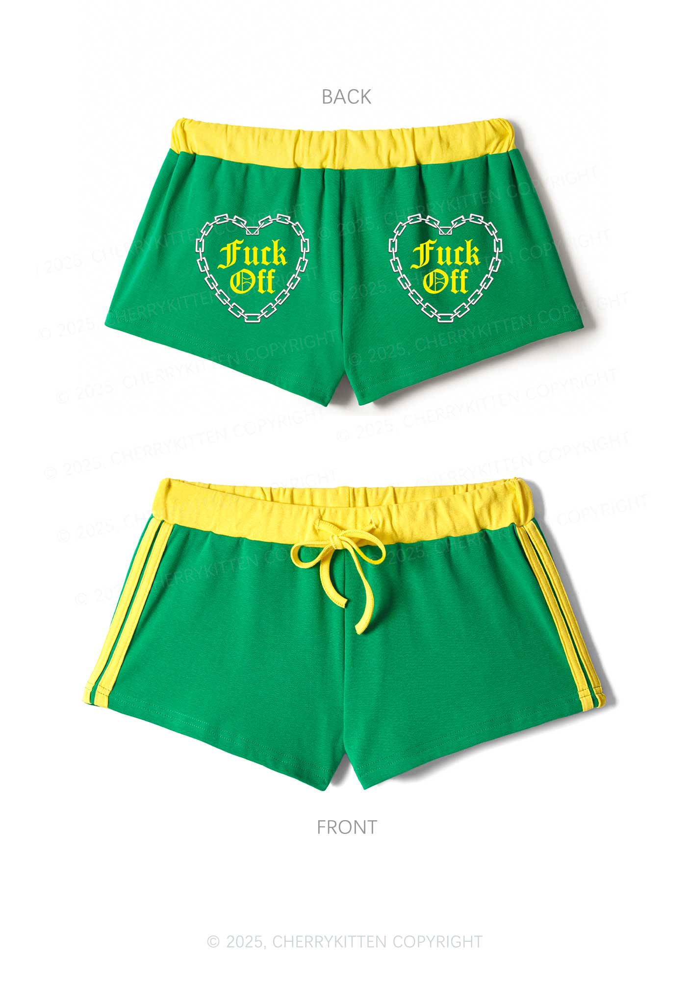 Fxxk Off Y2K Drawstring Mini Shorts Cherrykitten - Image 6